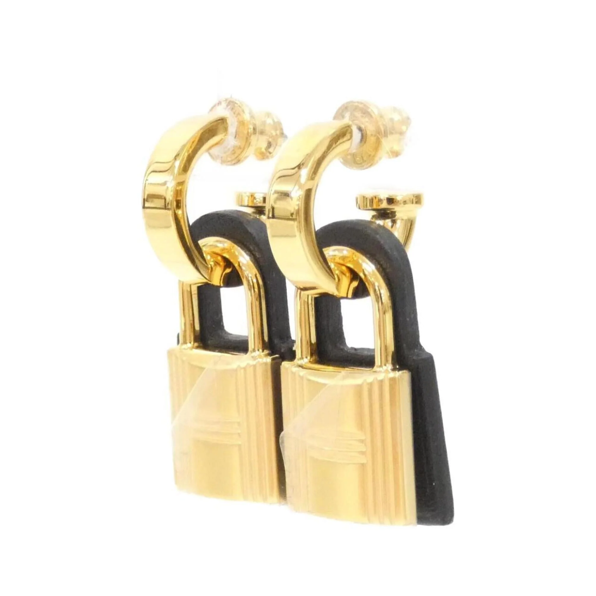Kelly Earrings Swift Leather Black - Image 2