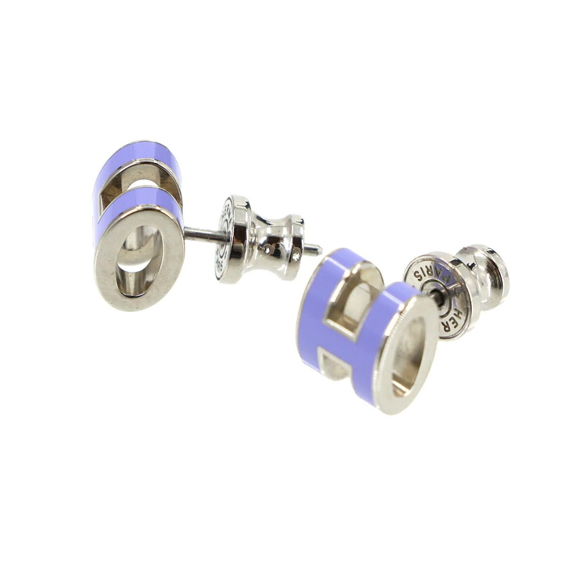 Pop H Earrings Sterling Silver Silver-Tone Metal - Image 2