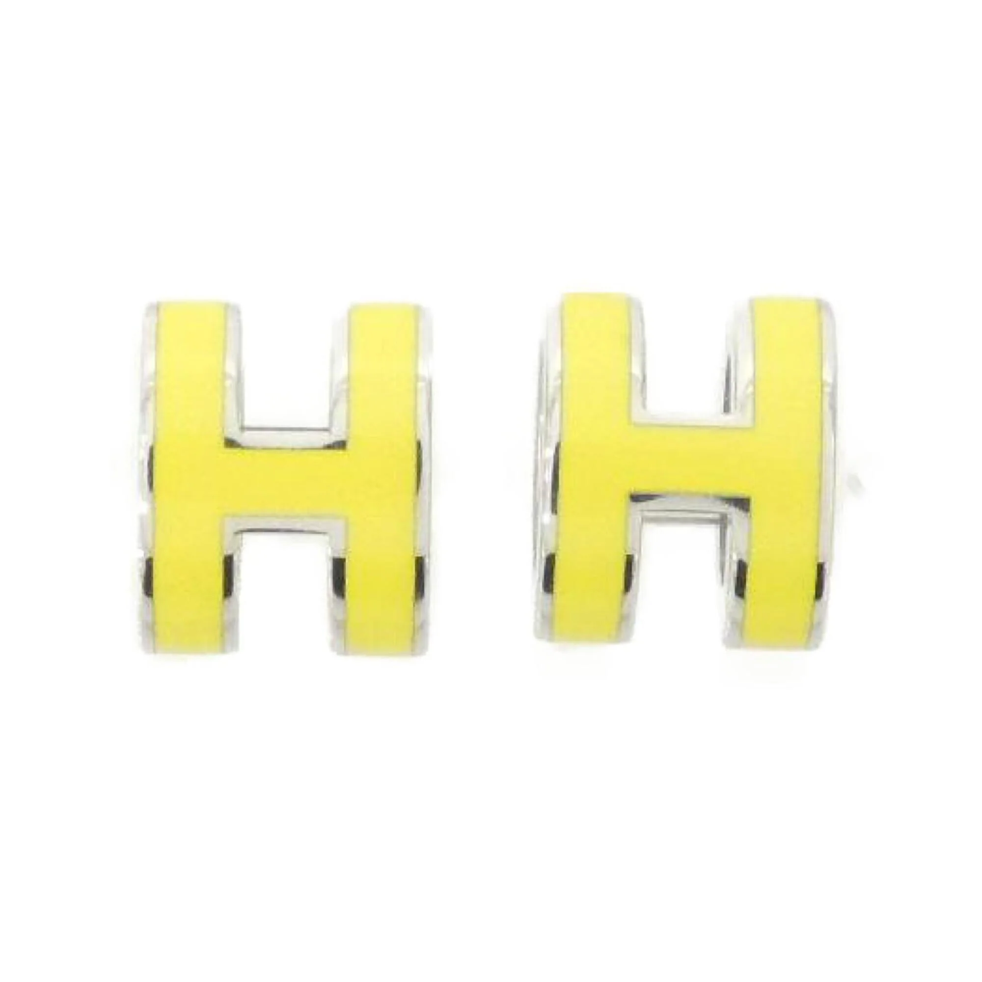 Pop H Earrings Sterling Silver Silver-Tone Metal