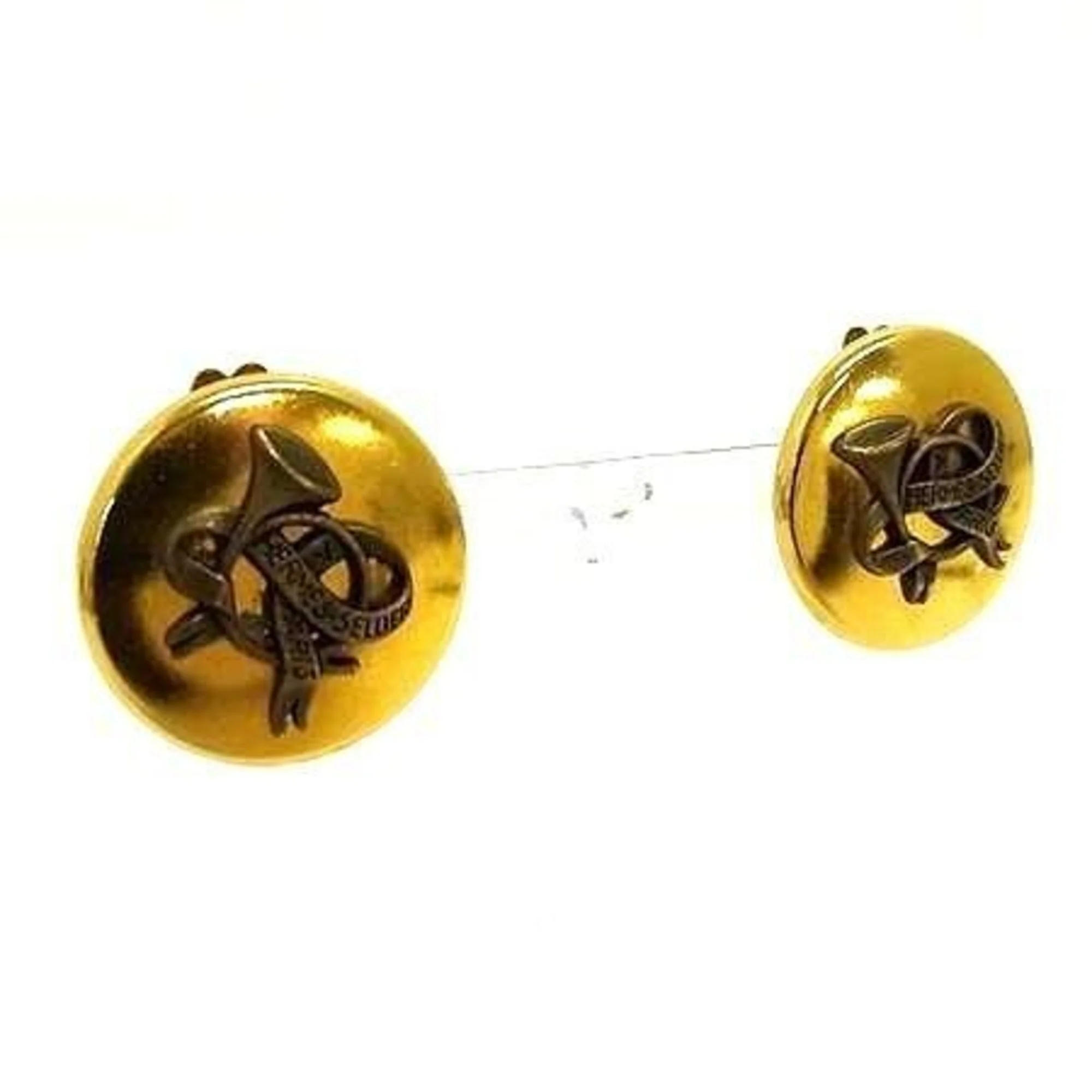 Sellier Clip-On Earrings Gold Metal Gold-Tone Metal