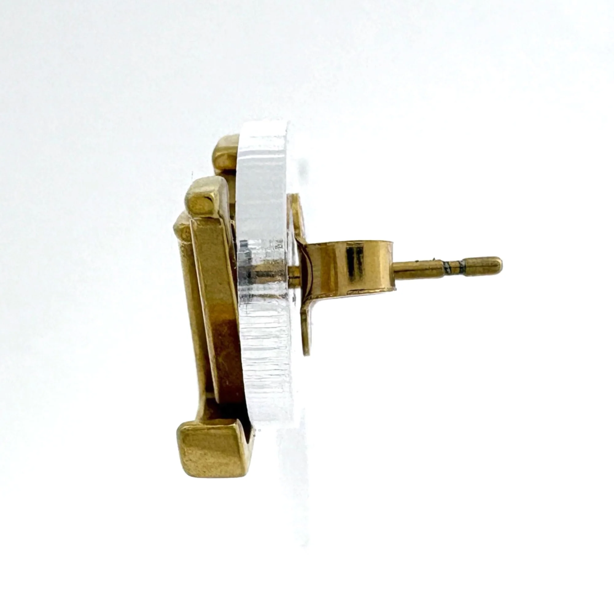 Earrings Logo Gold-Tone Metal - Image 2