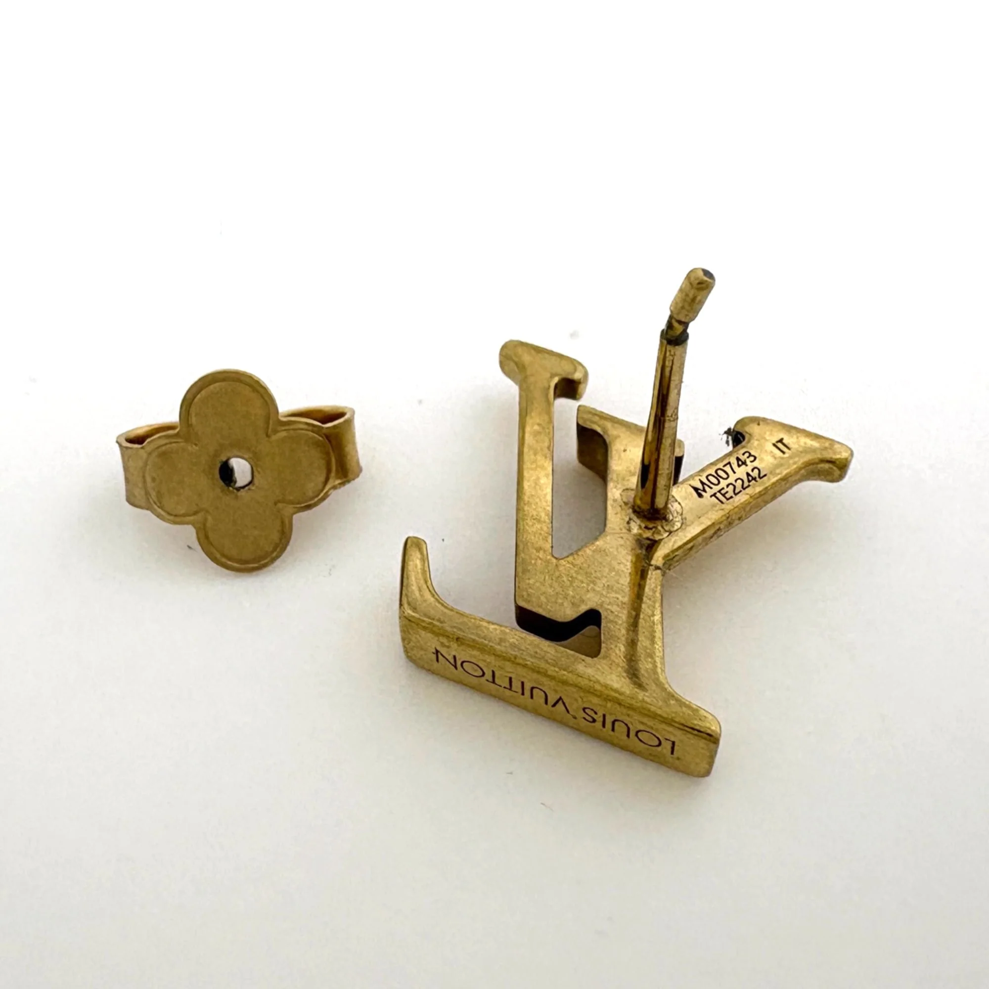 Earrings Logo Gold-Tone Metal - Image 3