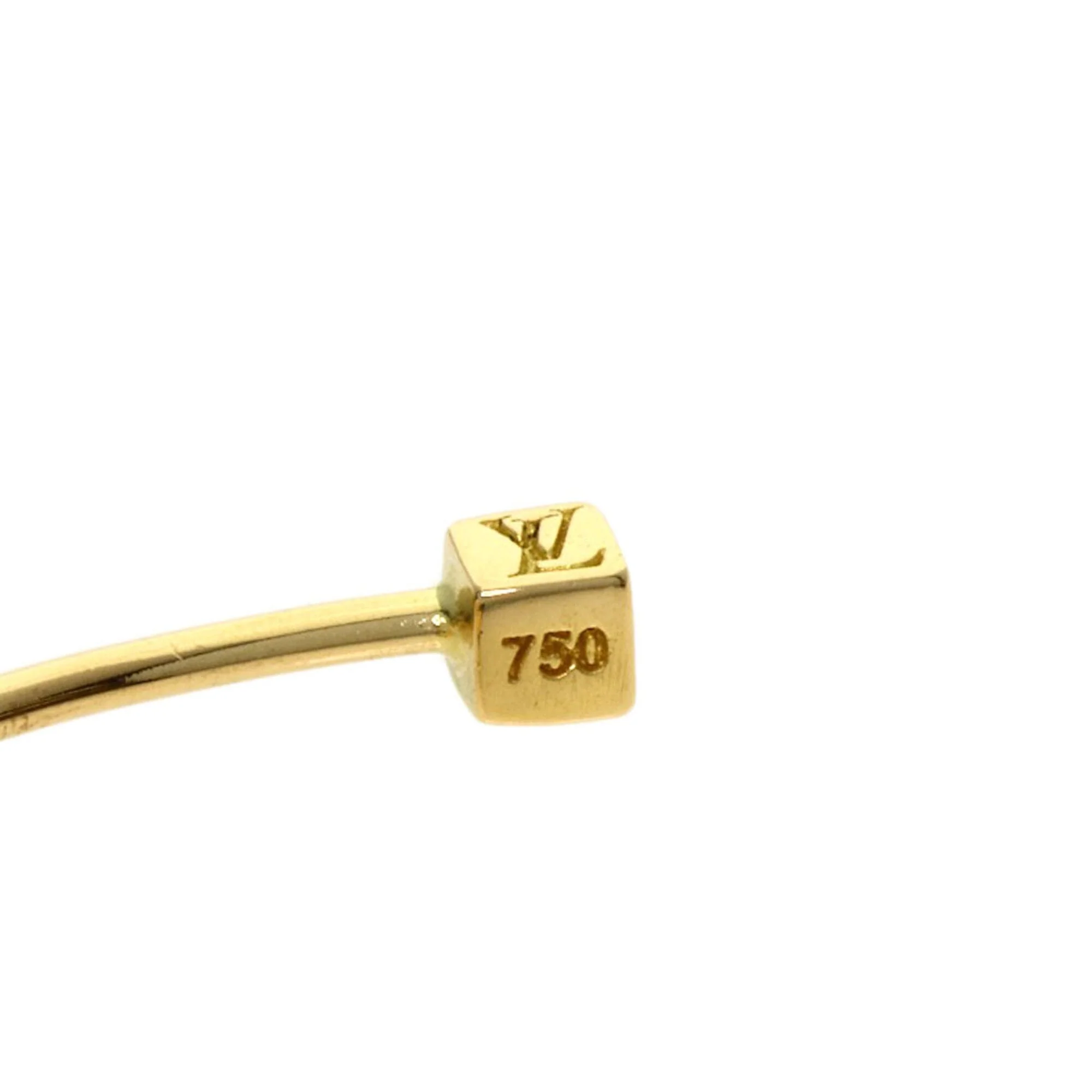 Earrings Pearl Hoop 18K Yellow Gold - Image 6