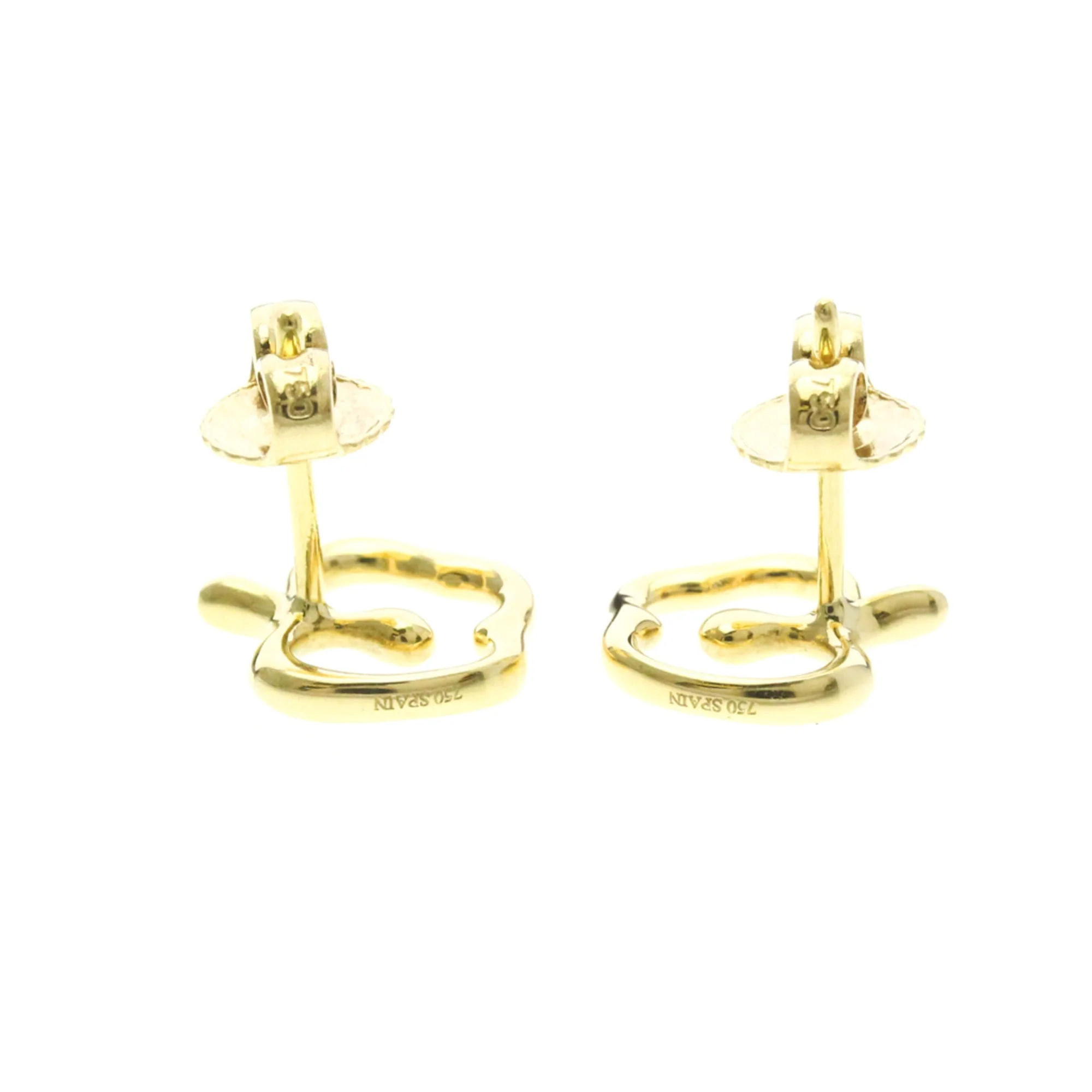 Apple Stud Earrings 18K Yellow Gold 18K Yellow Gold - Image 5