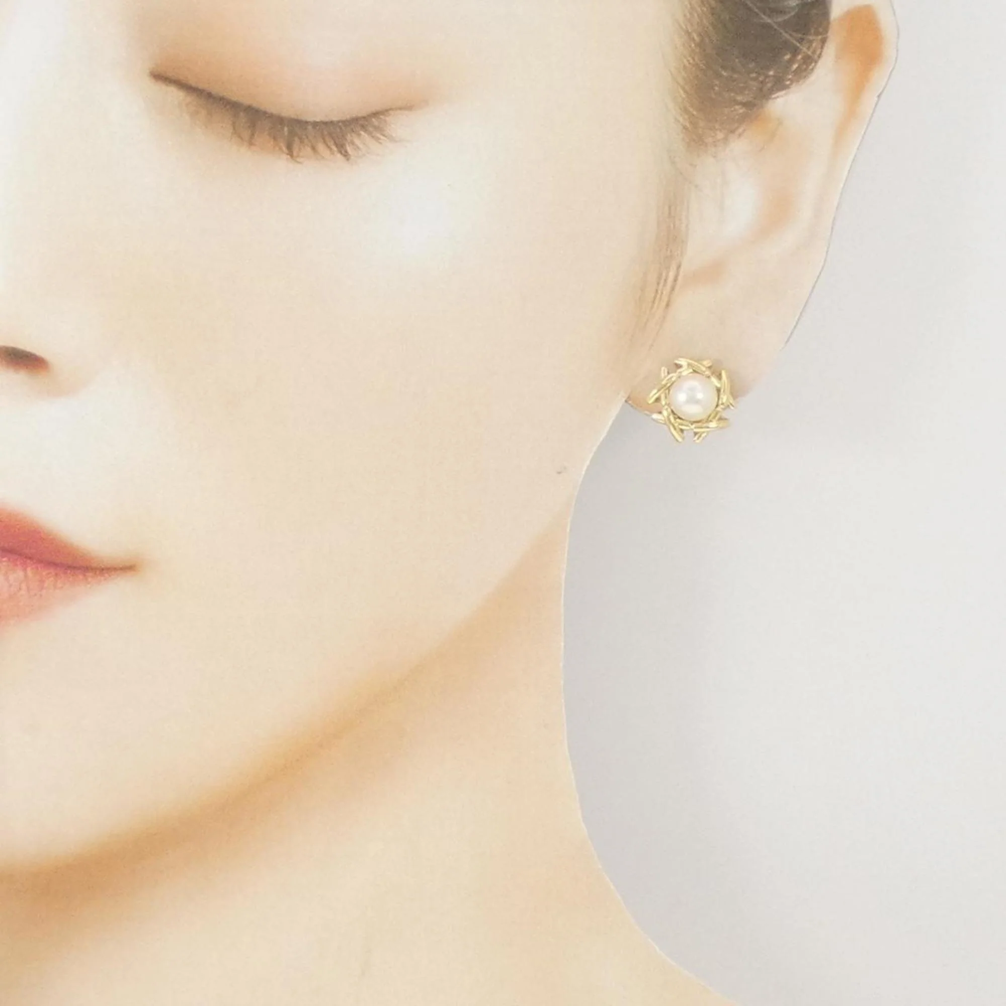 Earrings Pearl 18K Yellow Gold - Image 4