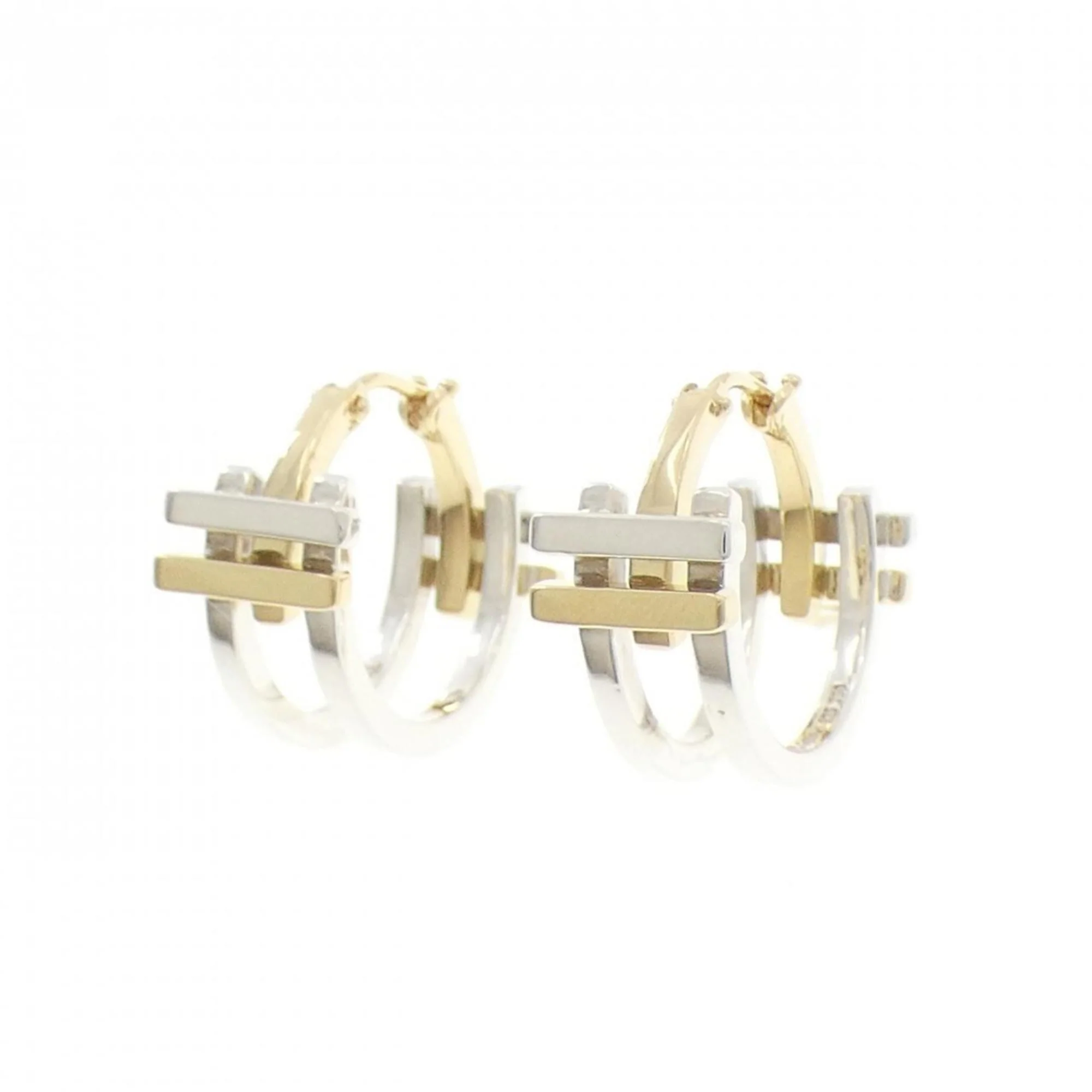 Earrings Sterling Silver and 18K Yellow Gold