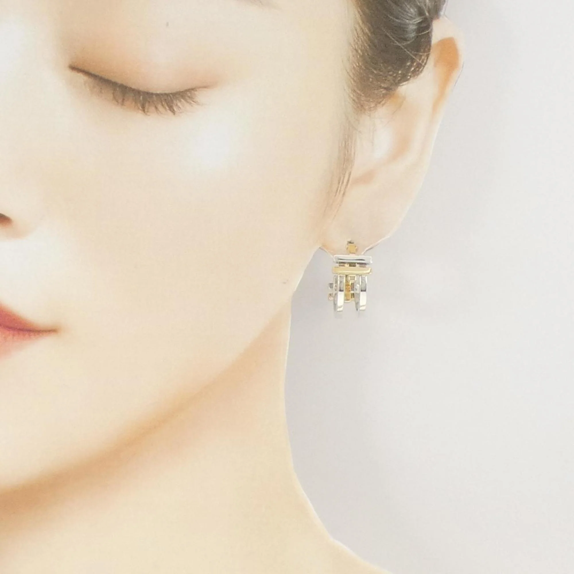 Earrings Sterling Silver and 18K Yellow Gold - Image 4