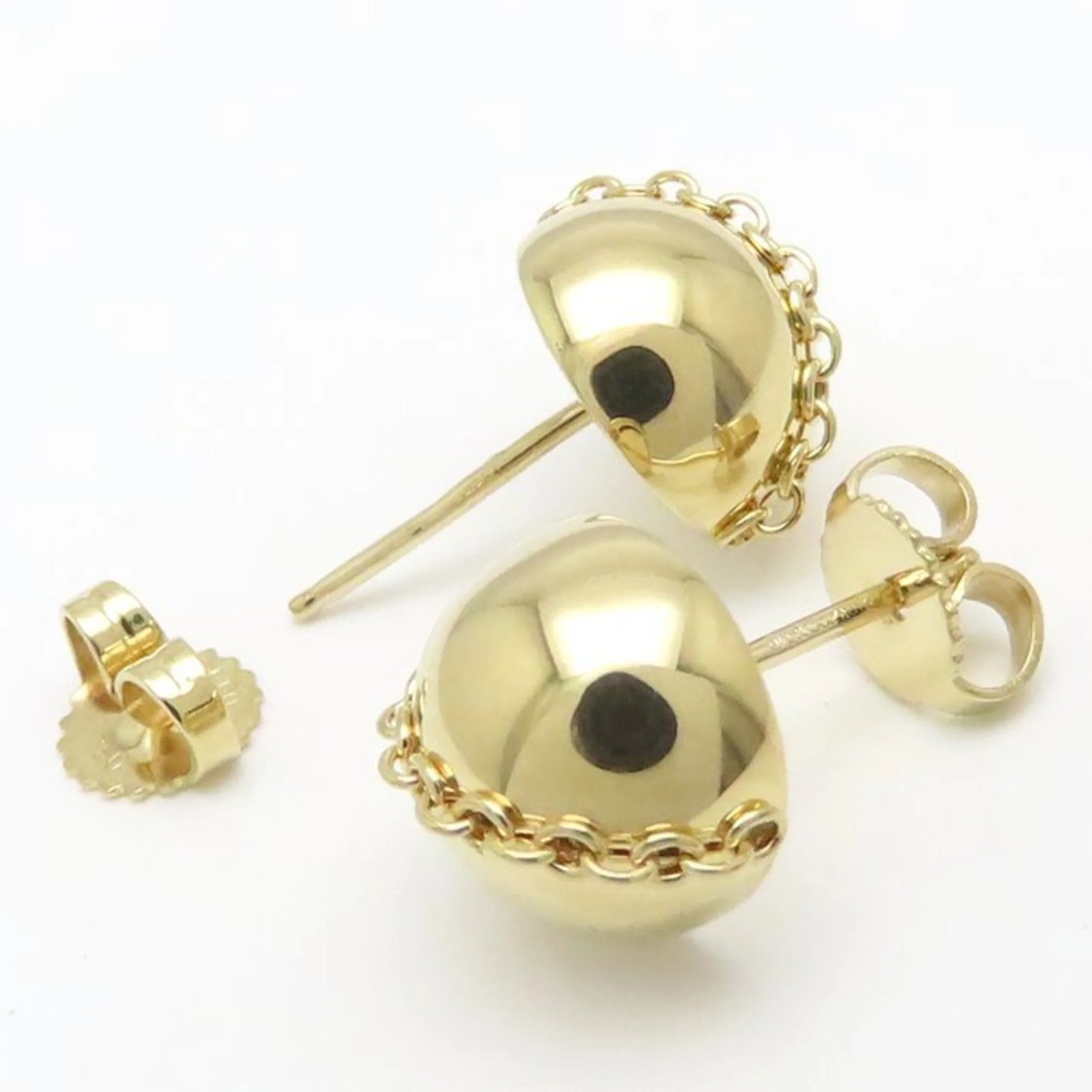 Earrings Stud 18K Yellow Gold - Image 4