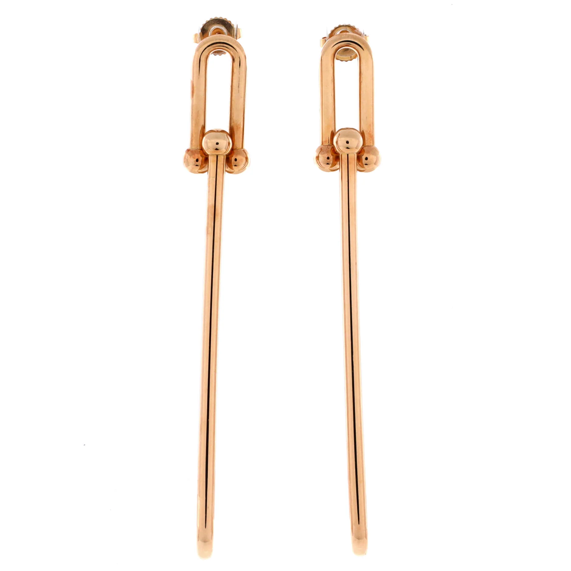Hardwear Double Long Link Earrings 18K Rose Gold