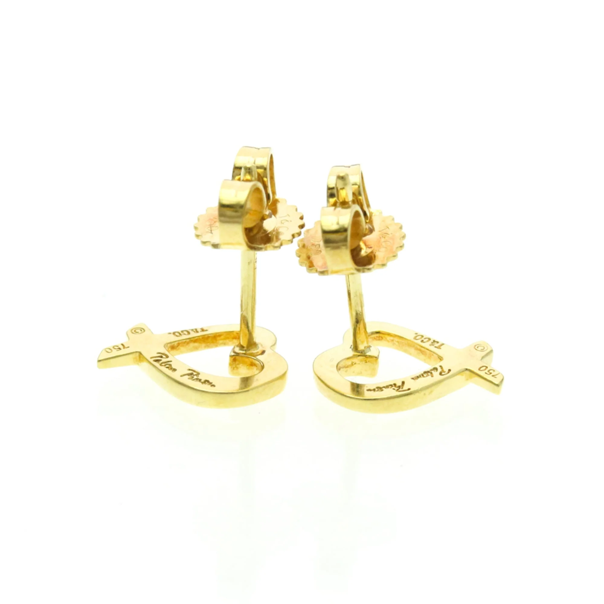 Loving Heart Earrings 18K Yellow Gold 18K Yellow Gold - Image 3