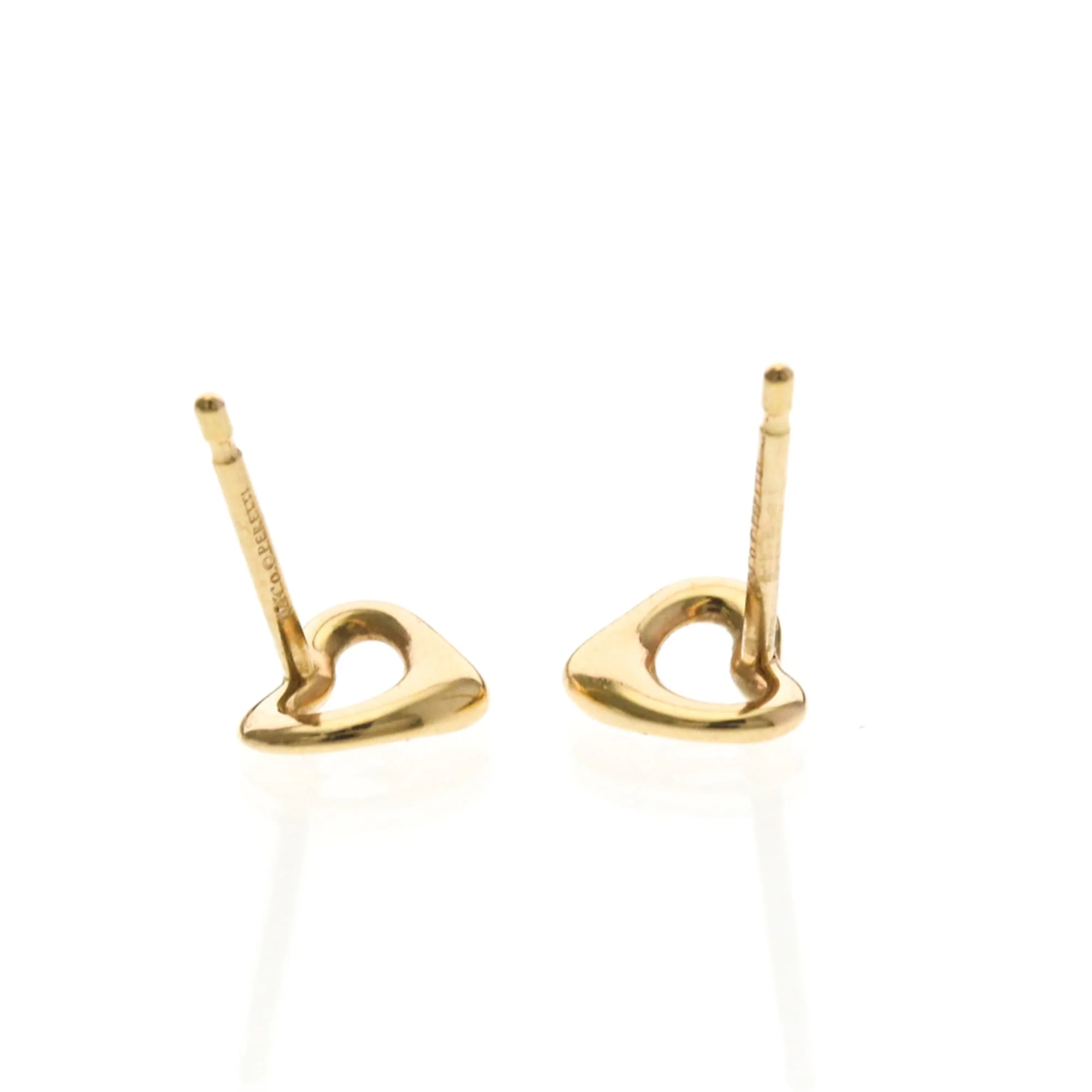 Open Heart Earrings 18K Rose Gold 7mm 18K Rose Gold - Image 6