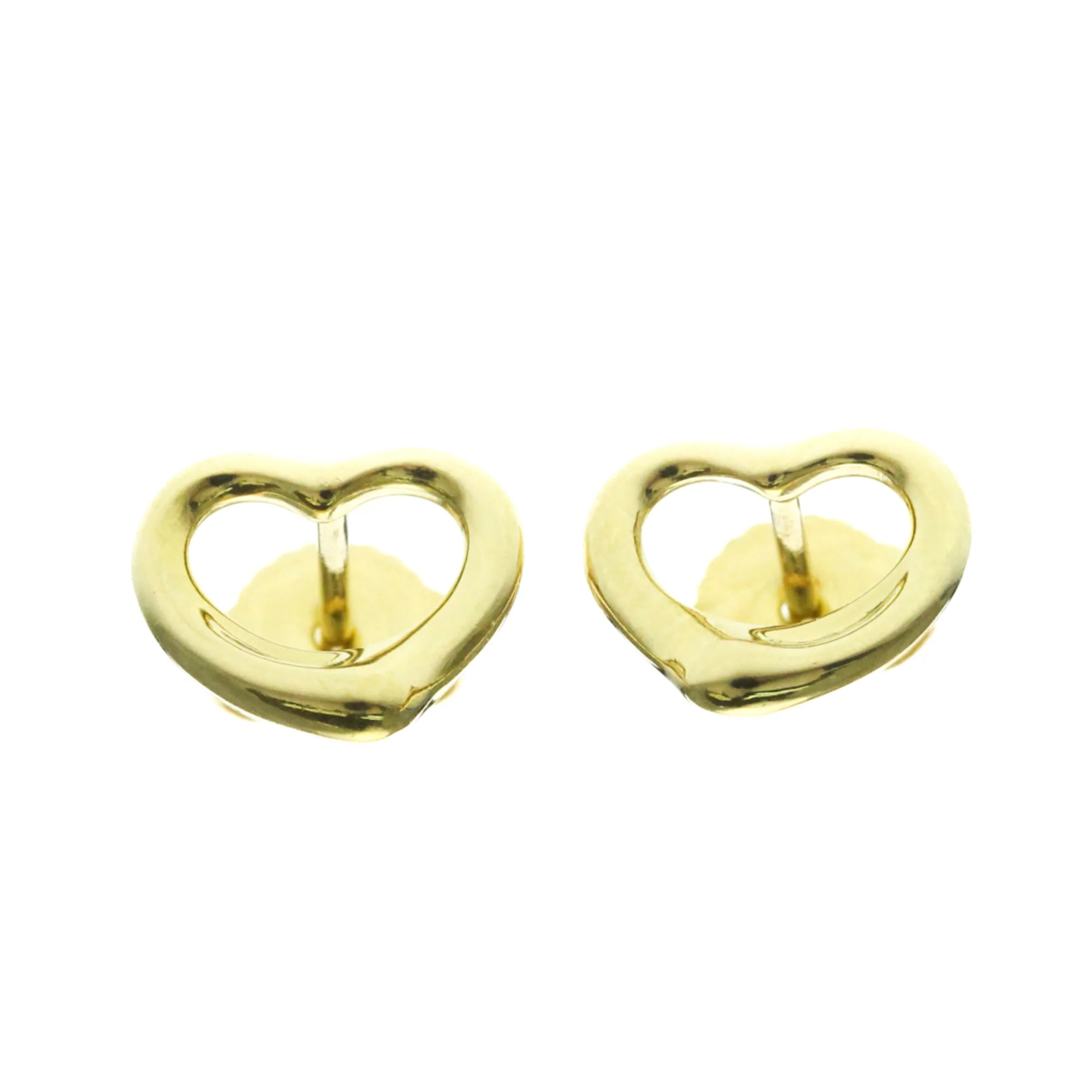Open Heart Earrings 18K Yellow Gold 10.3mm 18K Yellow Gold
