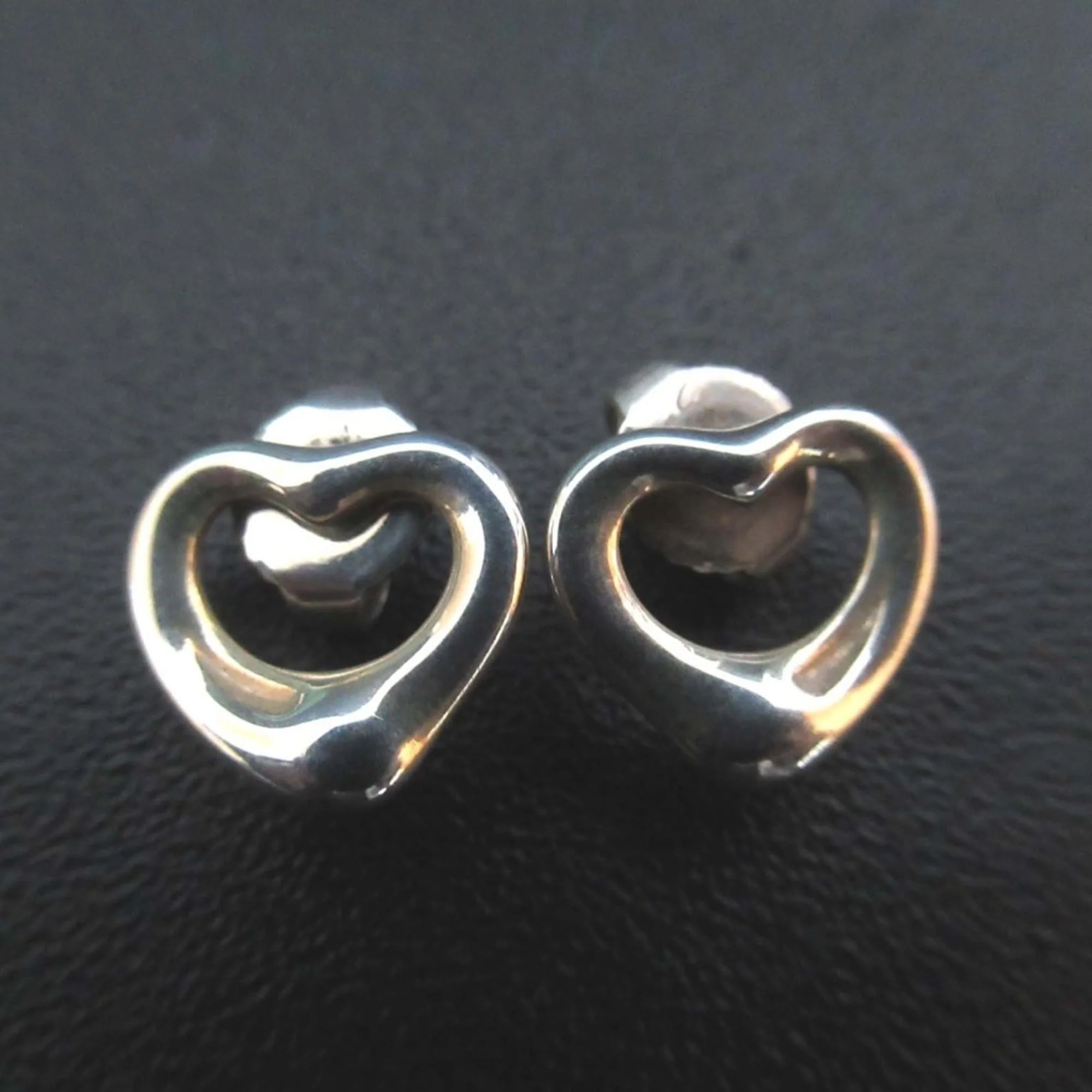 Open Heart Earrings Sterling Silver 10mm Sterling Silver
