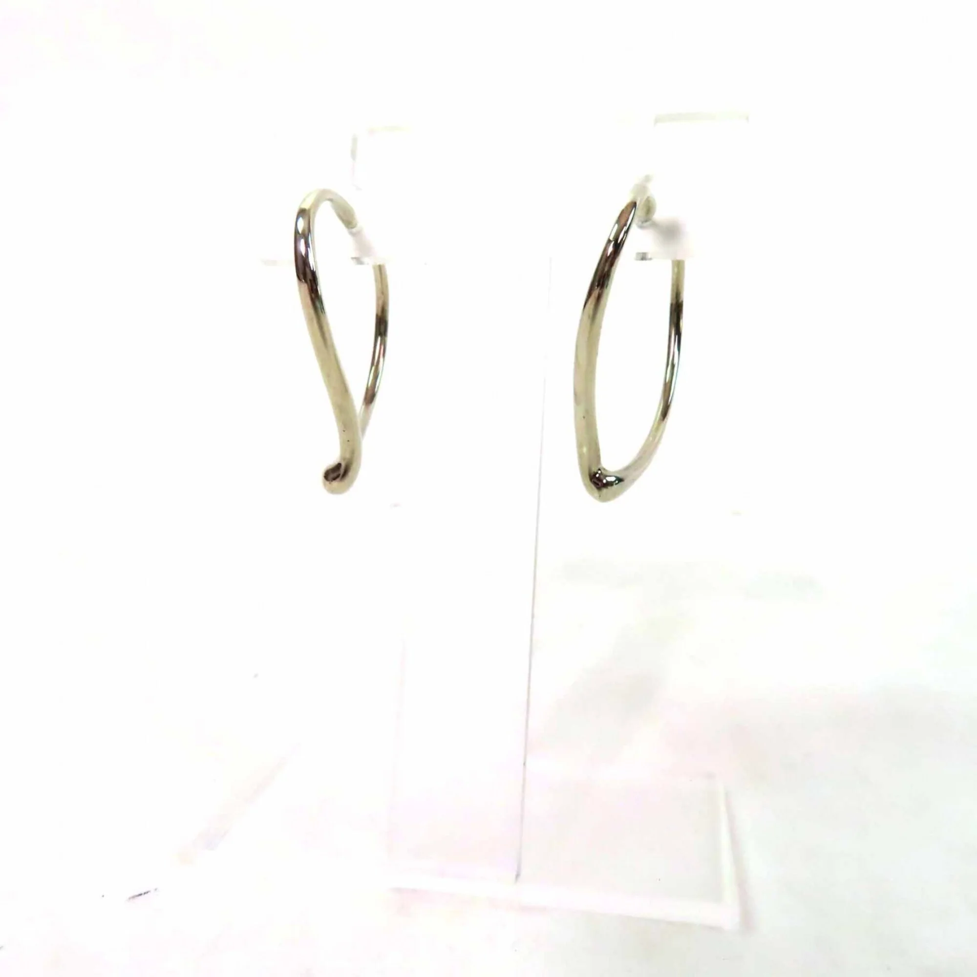 Open Heart Earrings Sterling Silver 35mm Sterling Silver - Image 6