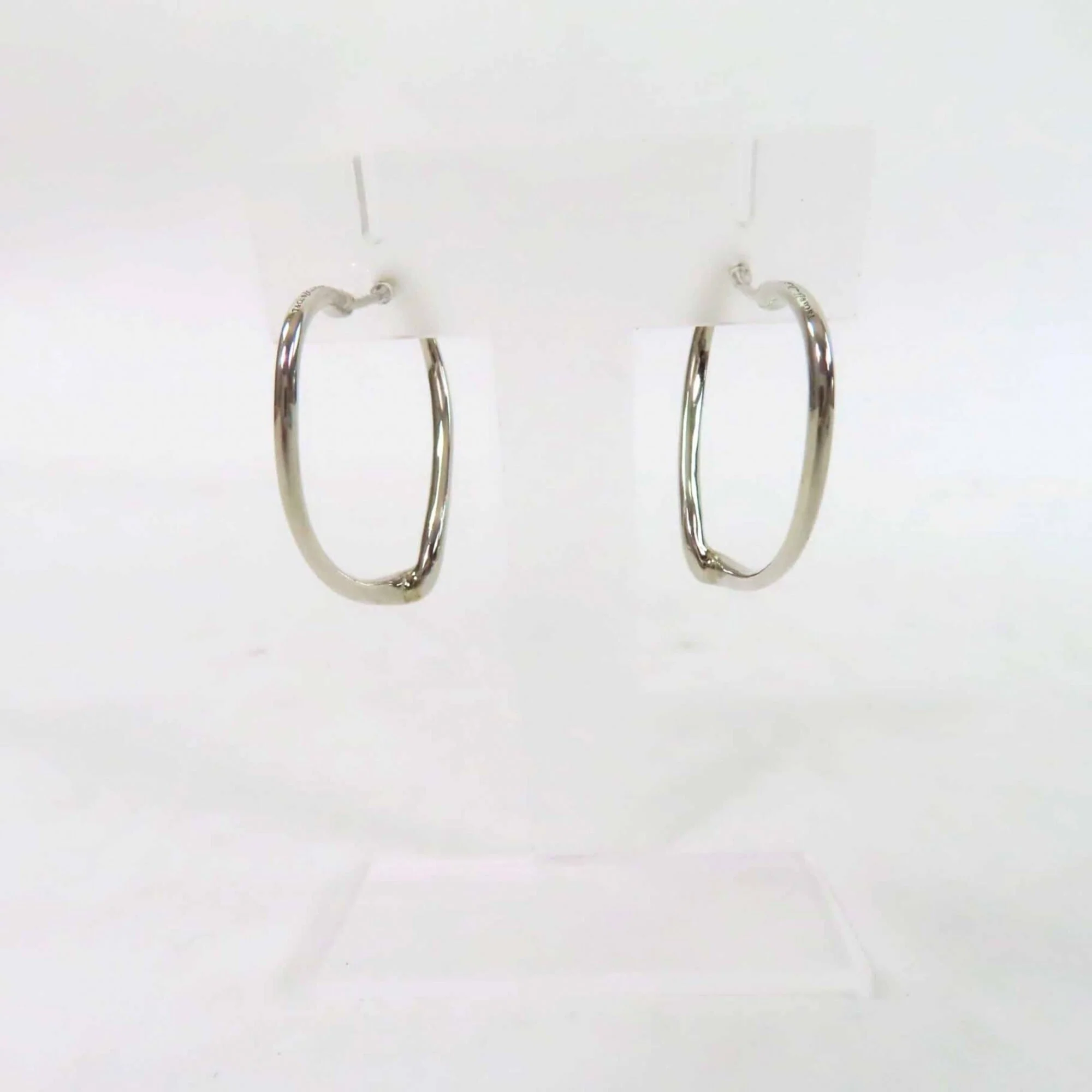 Open Heart Earrings Sterling Silver 35mm Sterling Silver - Image 8