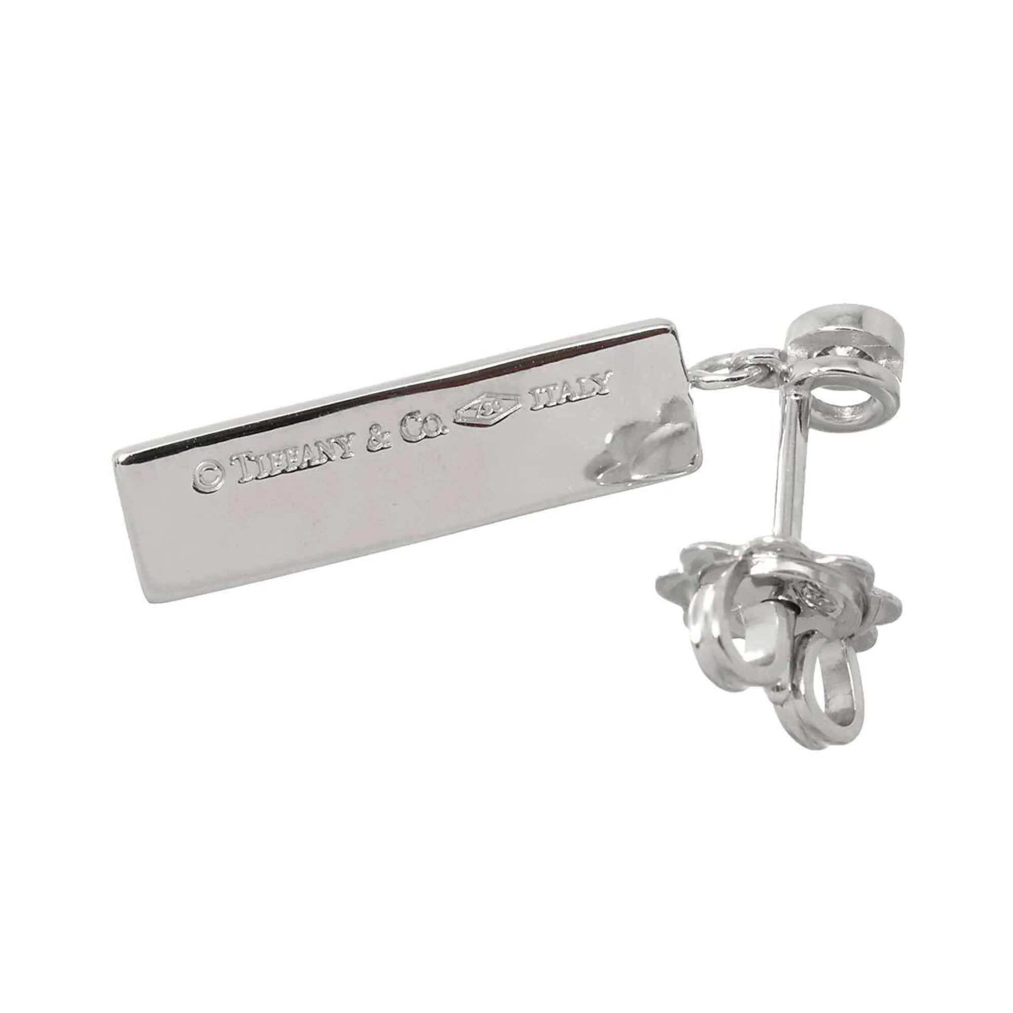 Single Earring 18K White Gold - Image 3
