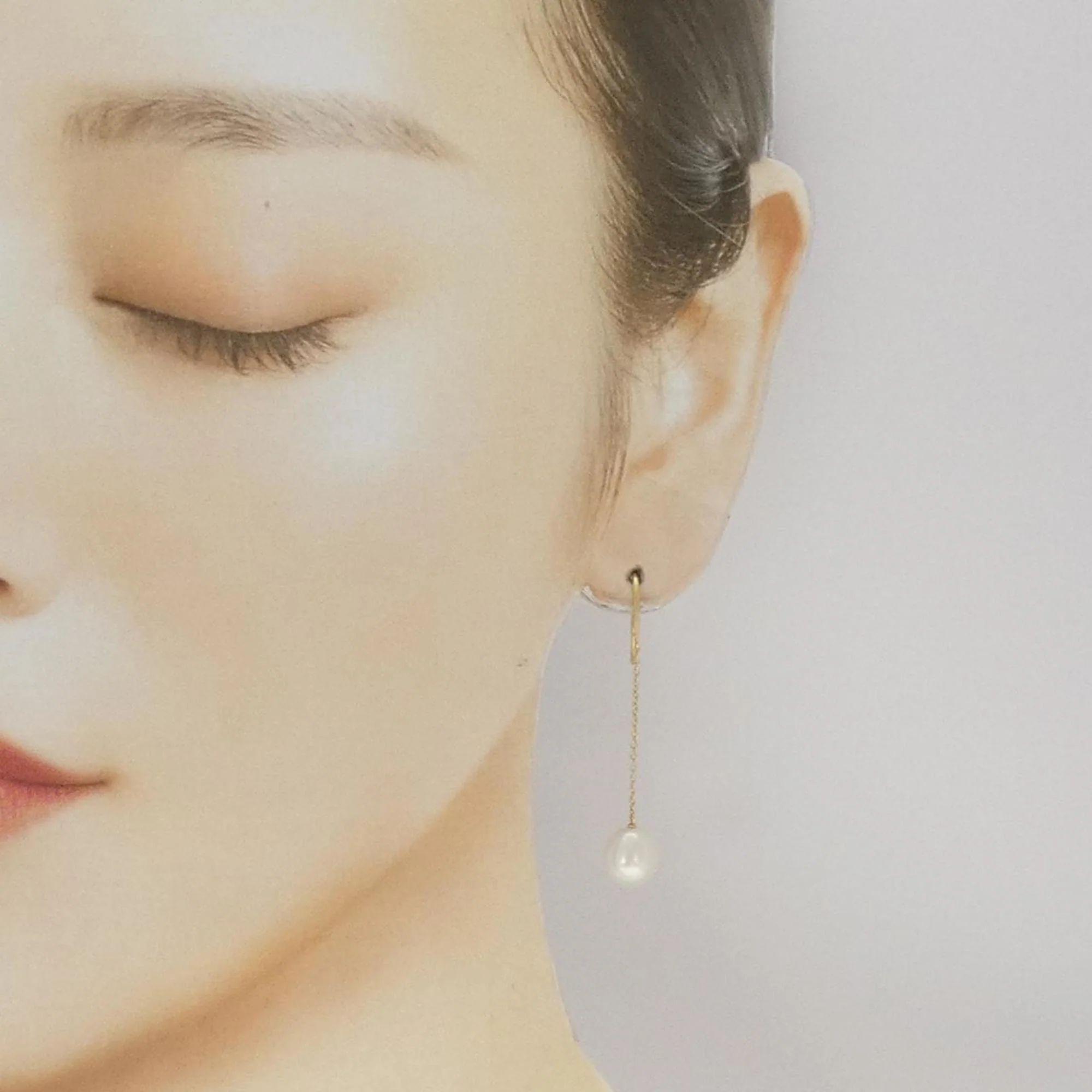 Single Earring Pearl 18K Yellow Gold - Image 4