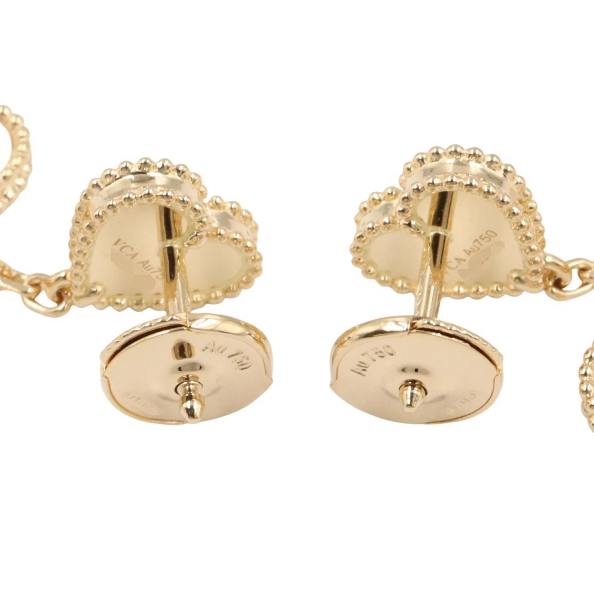 Earrings Pearl Mother Of Pearl and 18K Yellow Gold - Image 2