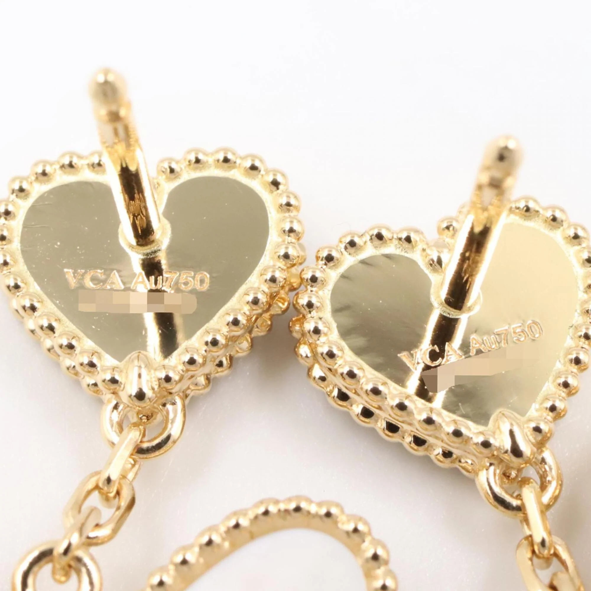 Earrings Pearl Mother Of Pearl and 18K Yellow Gold - Image 5