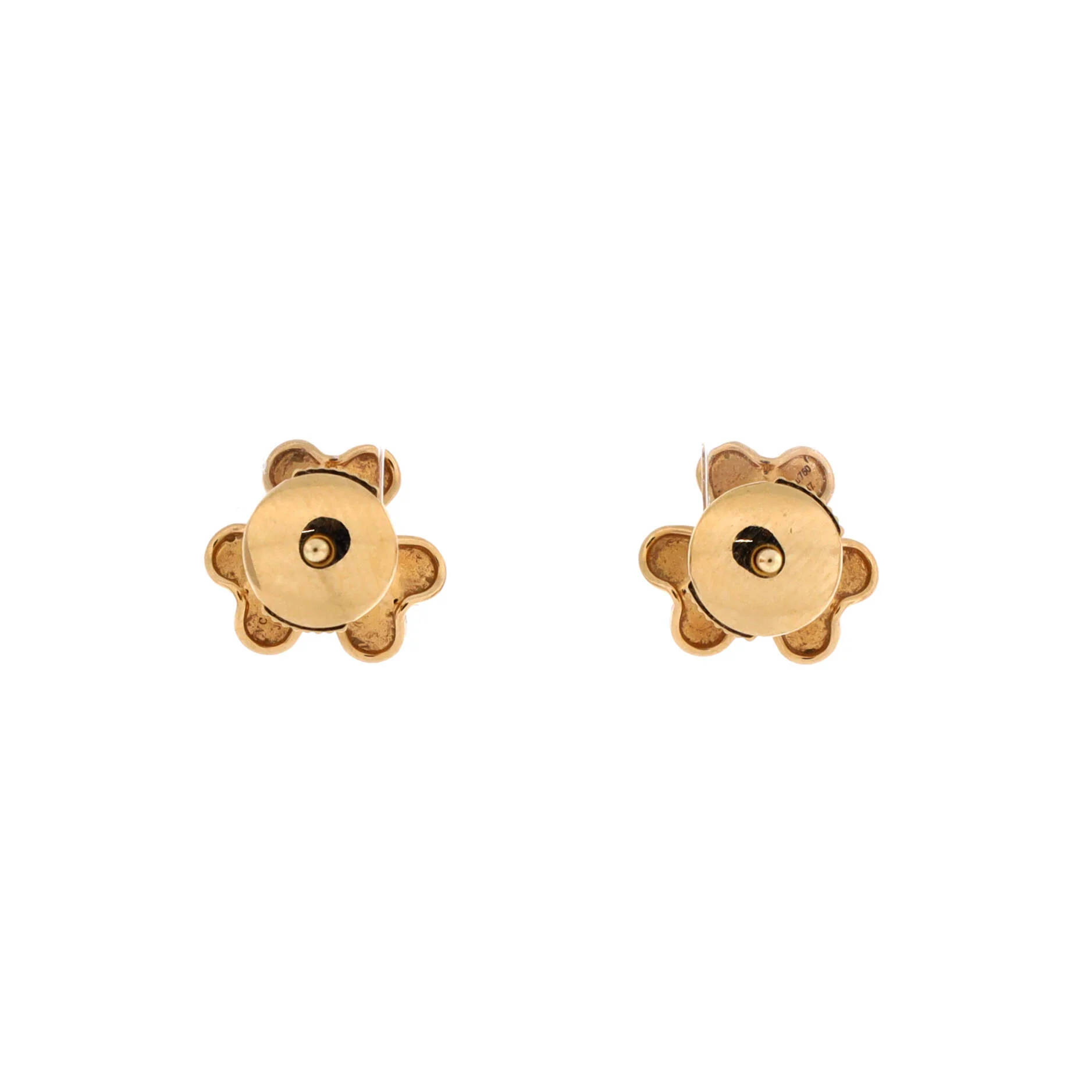 Frivole Stud Earrings 18K Yellow Gold with Diamonds Mini - Image 2