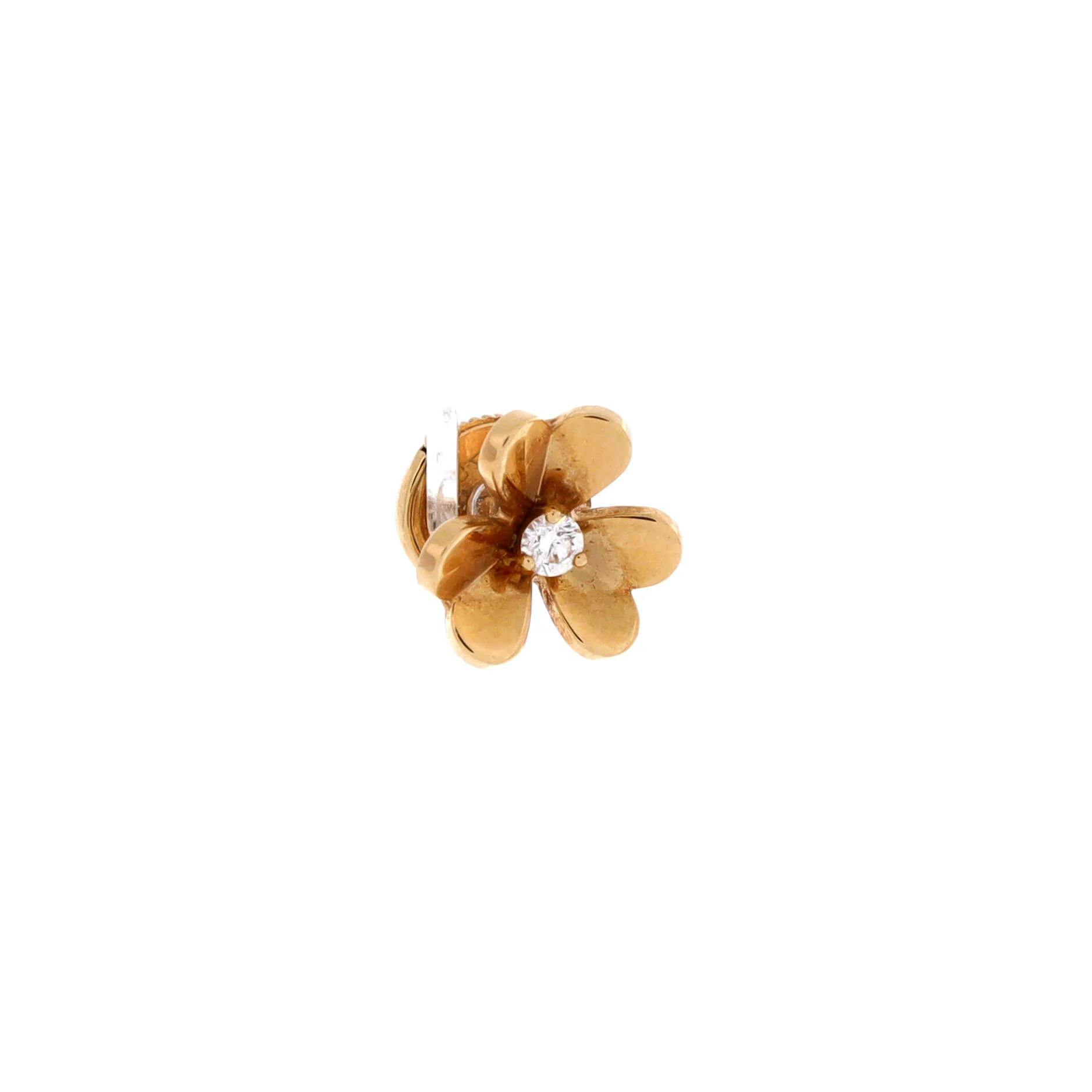 Frivole Stud Earrings 18K Yellow Gold with Diamonds Mini - Image 3