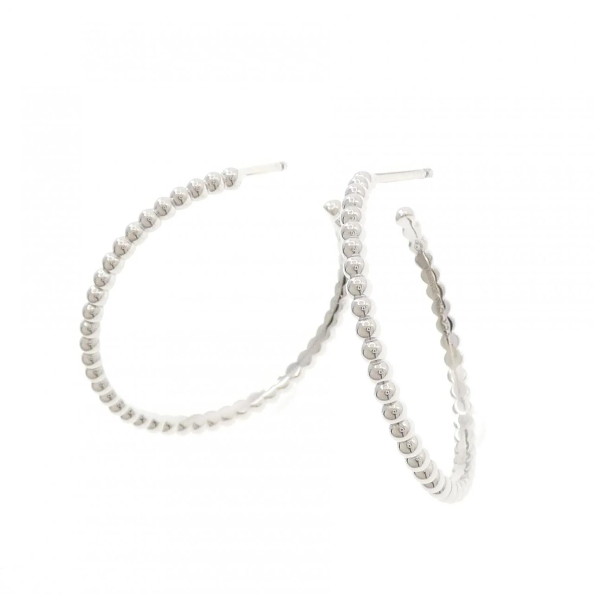 Perlee Hoop Earrings 18K White Gold Small 18K White Gold - Image 2