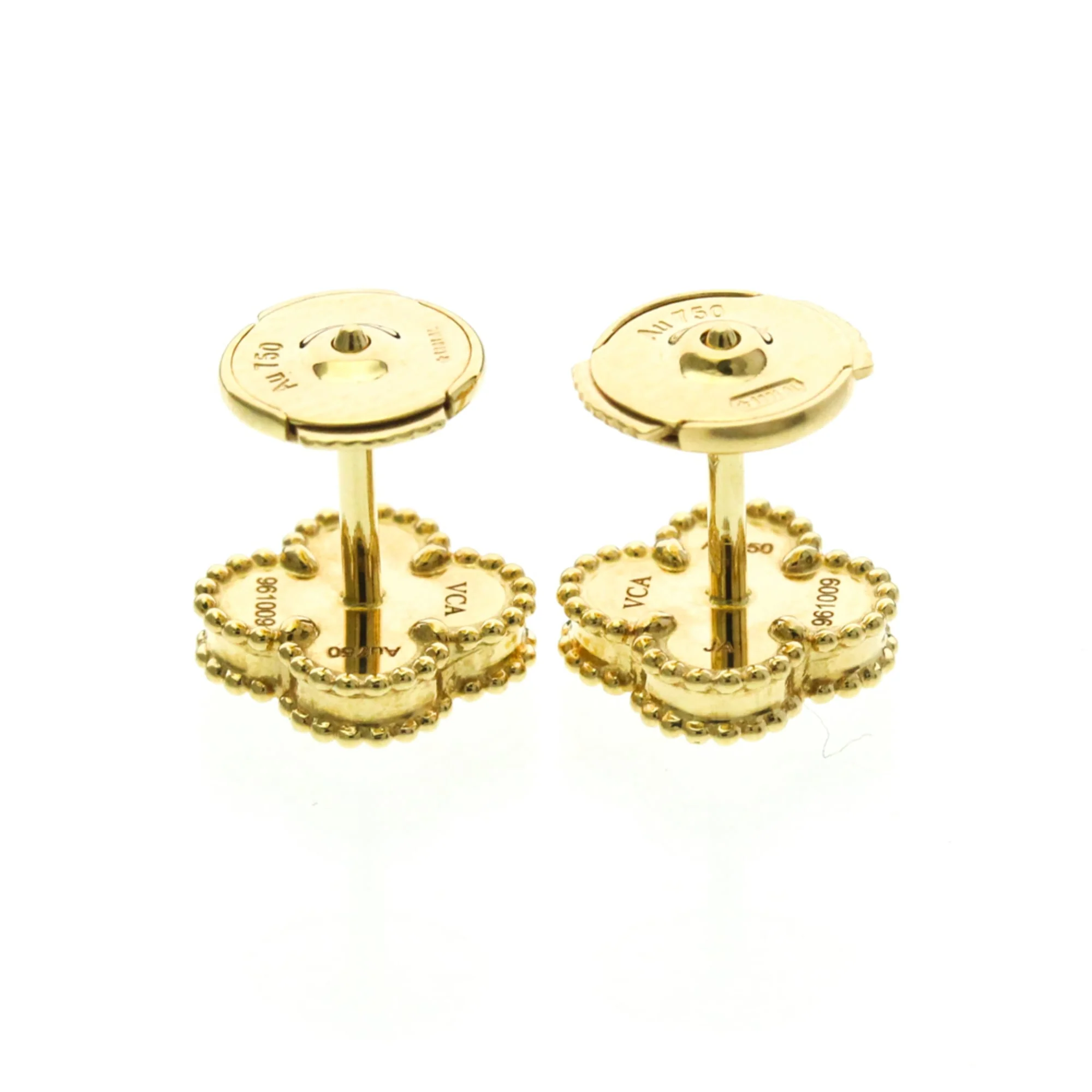 Sweet Alhambra Earrings 18K Yellow Gold and Mother of Pearl 18K Yellow Gold - Image 2