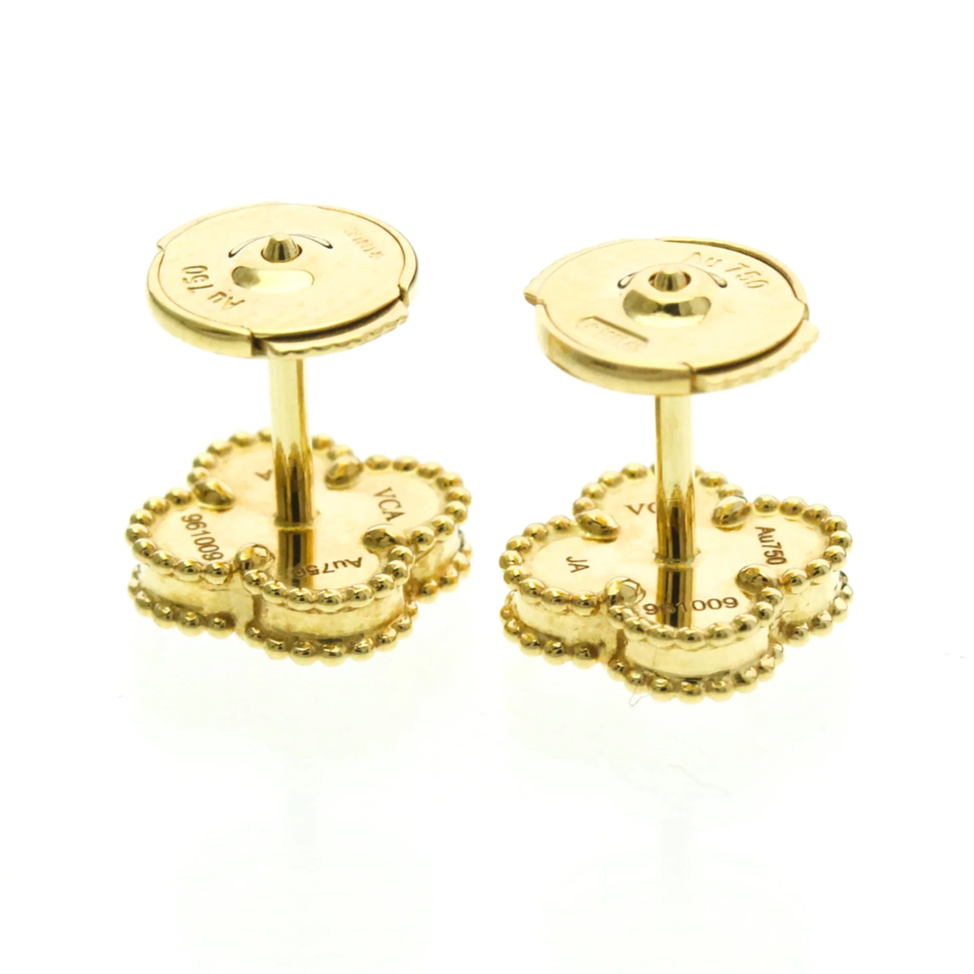 Sweet Alhambra Earrings 18K Yellow Gold and Mother of Pearl 18K Yellow Gold - Image 3