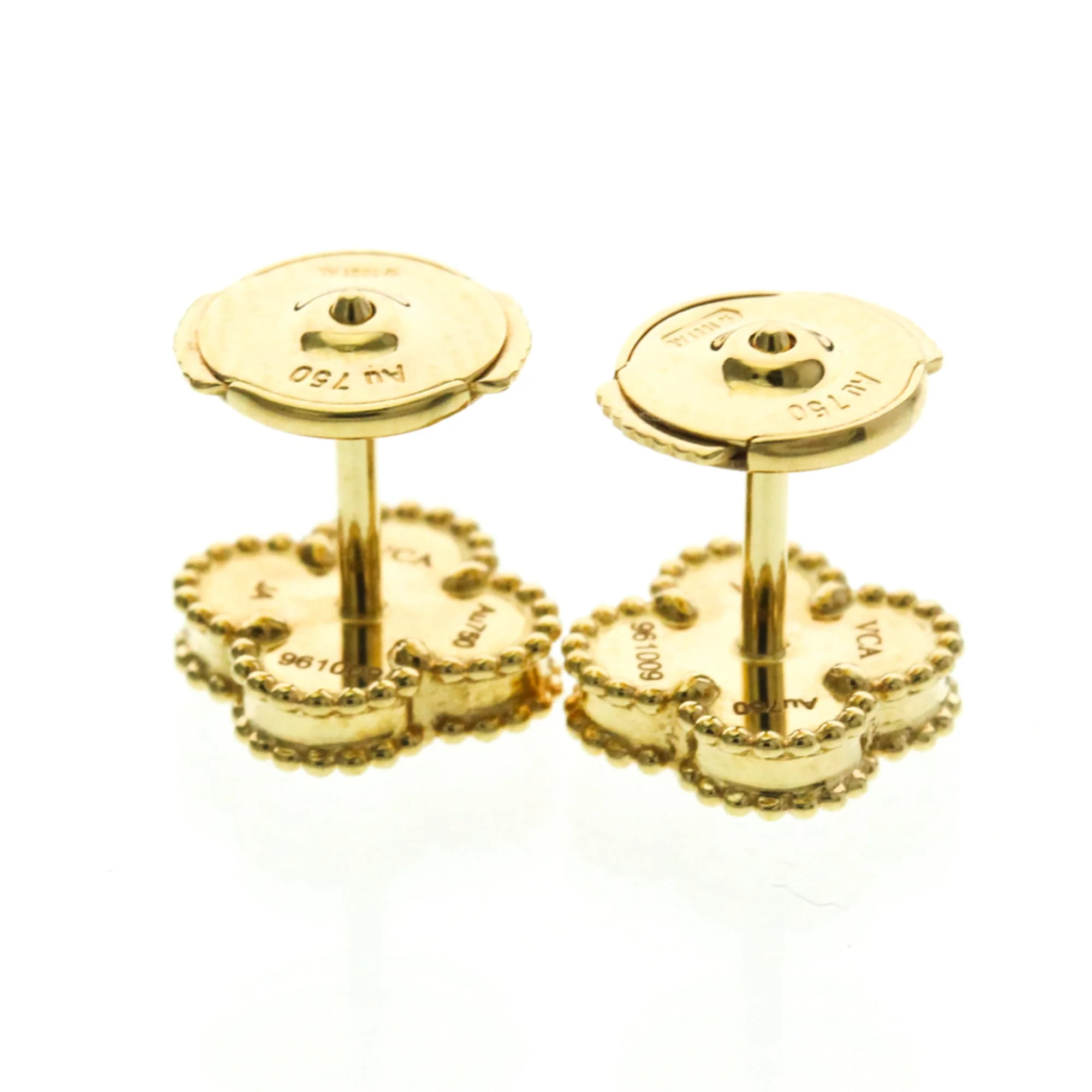 Sweet Alhambra Earrings 18K Yellow Gold and Mother of Pearl 18K Yellow Gold - Image 4