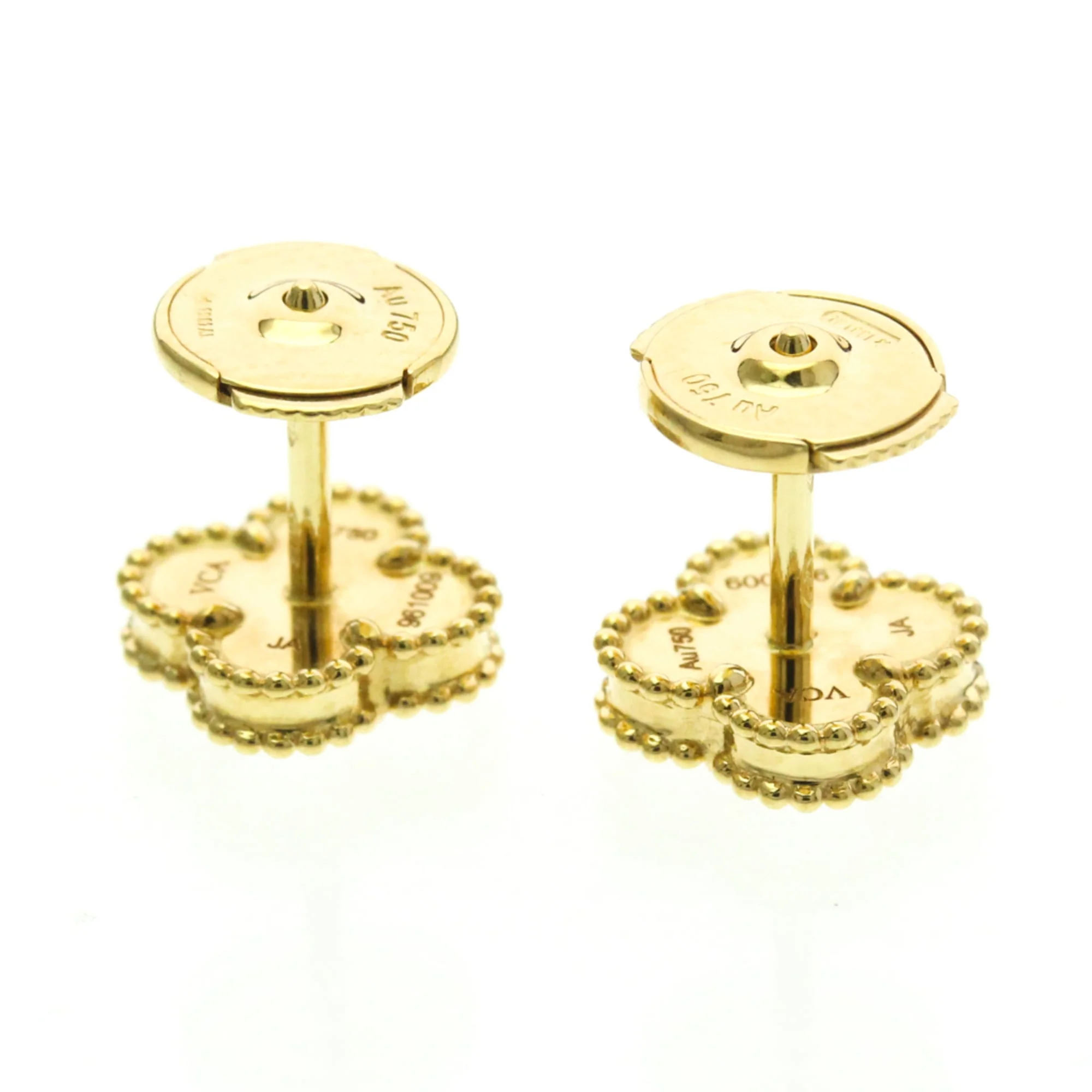 Sweet Alhambra Earrings 18K Yellow Gold and Mother of Pearl 18K Yellow Gold - Image 5