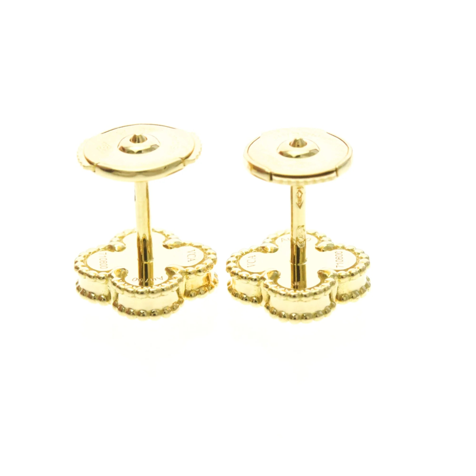 Sweet Alhambra Earrings 18K Yellow Gold and Mother of Pearl 18K Yellow Gold - Image 2