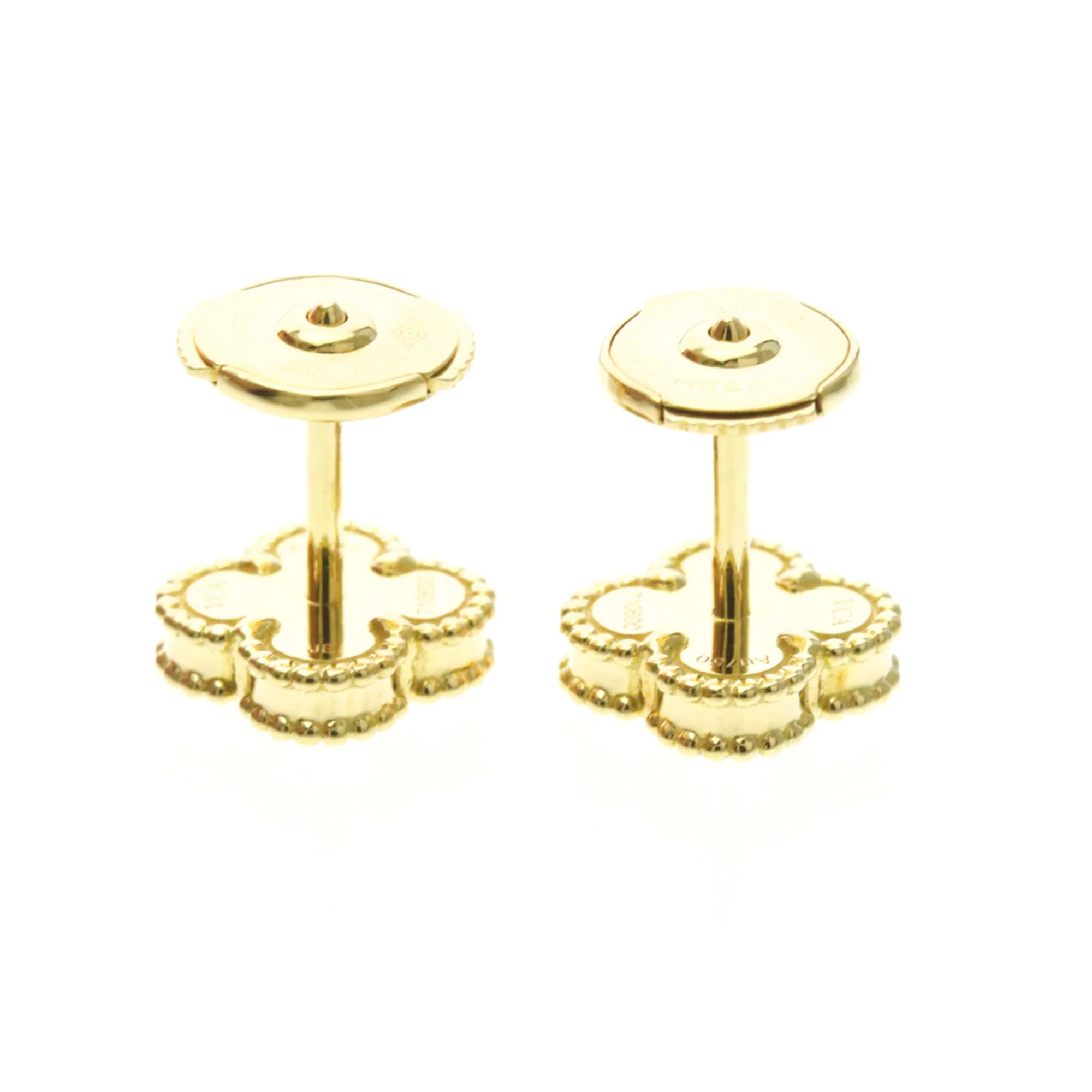 Sweet Alhambra Earrings 18K Yellow Gold and Mother of Pearl 18K Yellow Gold - Image 4