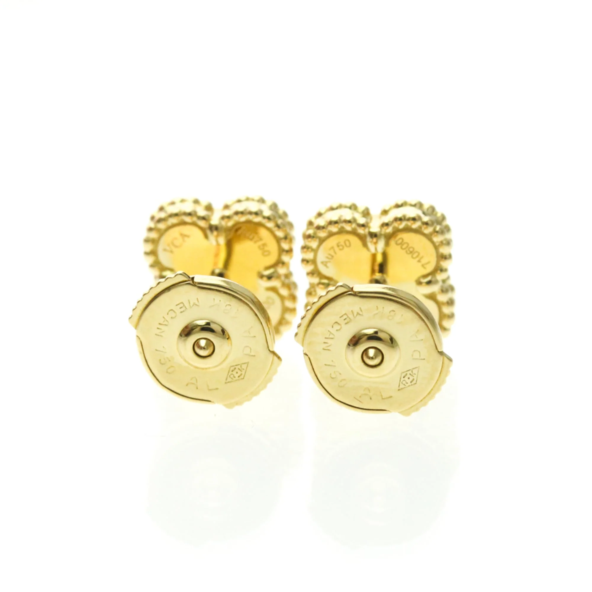 Sweet Alhambra Earrings 18K Yellow Gold and Mother of Pearl 18K Yellow Gold - Image 6