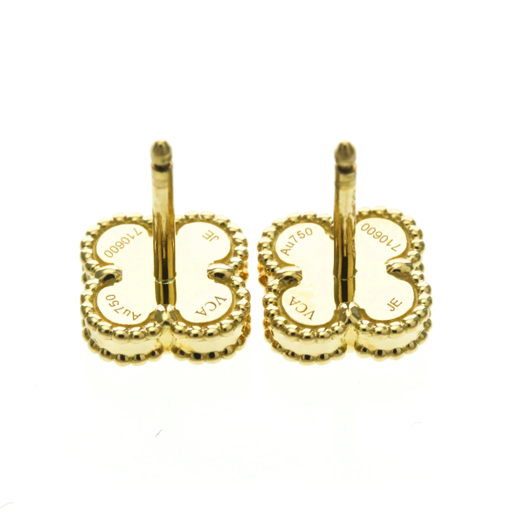 Sweet Alhambra Earrings 18K Yellow Gold and Mother of Pearl 18K Yellow Gold - Image 8