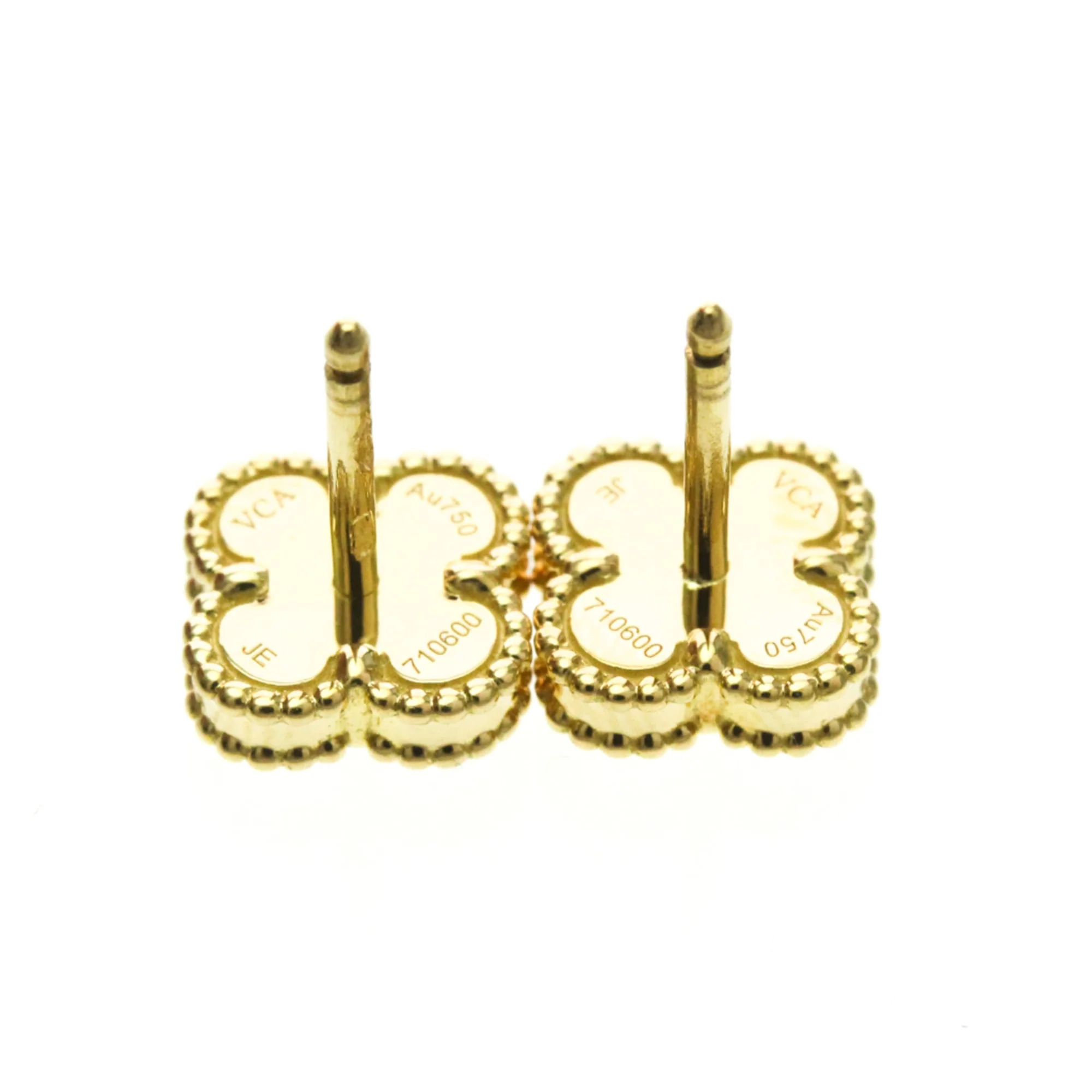Sweet Alhambra Earrings 18K Yellow Gold and Mother of Pearl 18K Yellow Gold - Image 9