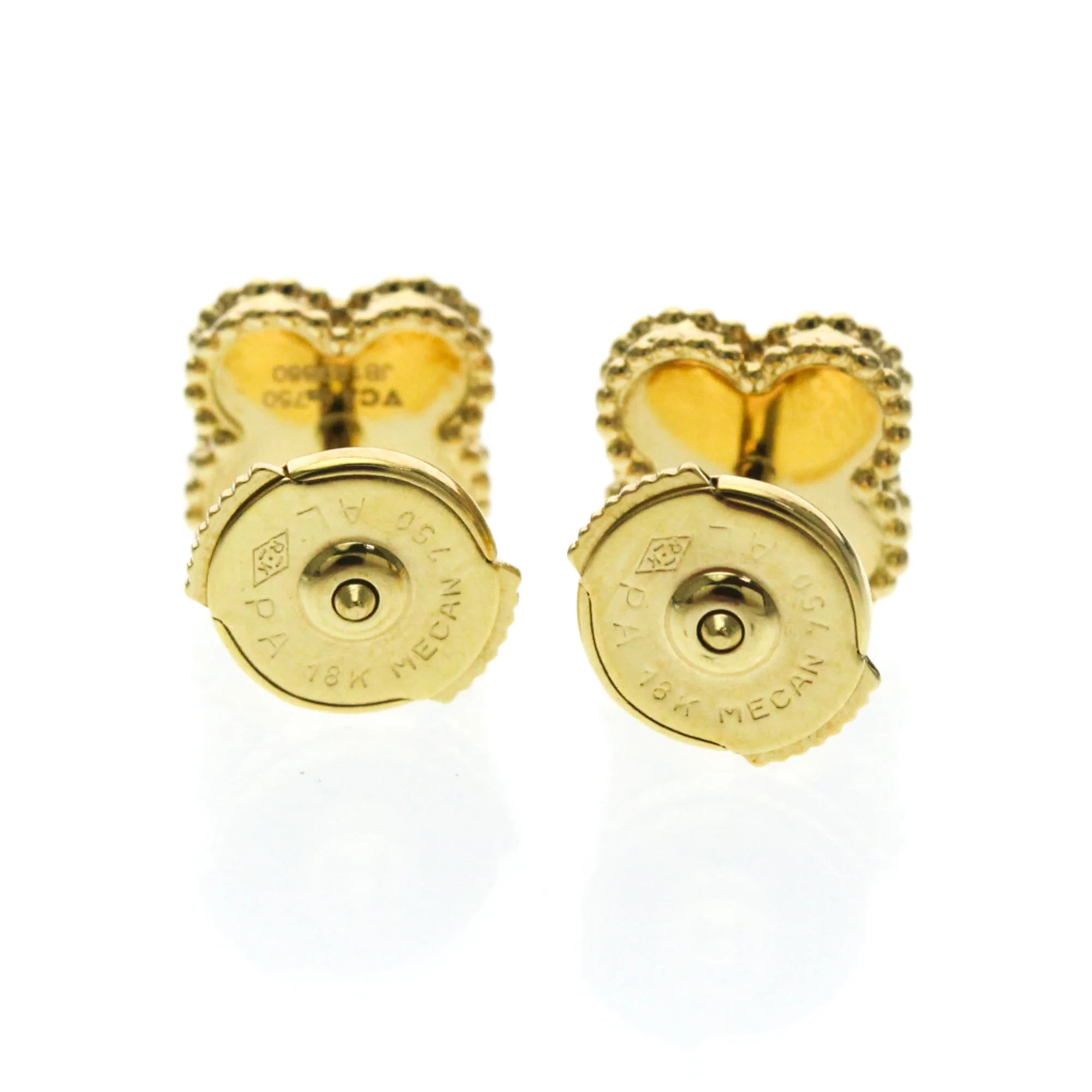 Sweet Alhambra Earrings 18K Yellow Gold and Mother of Pearl 18K Yellow Gold - Image 4