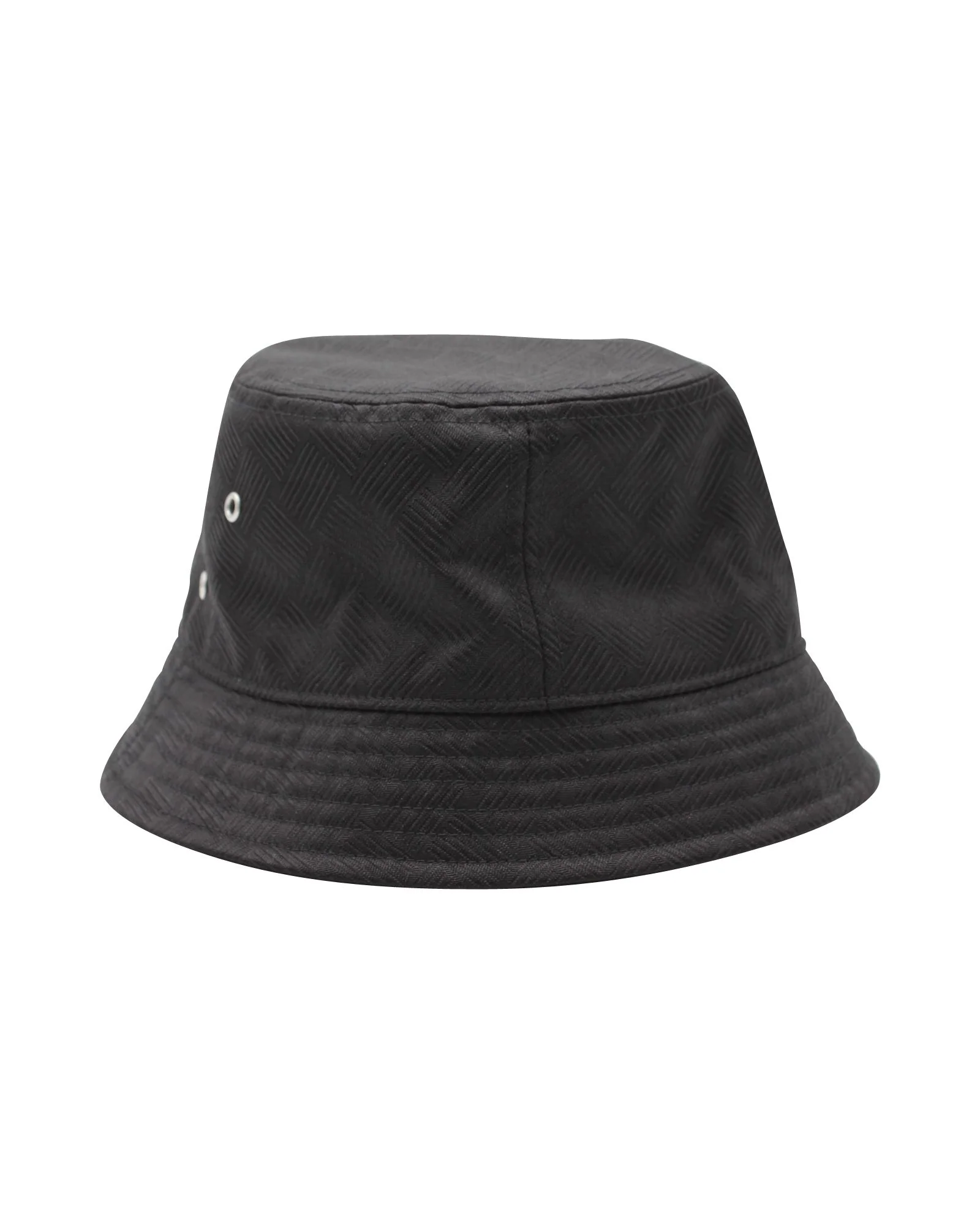 Bottega Veneta Intrecciato Effect Bucket Hat in Black Polyamide - Image 3