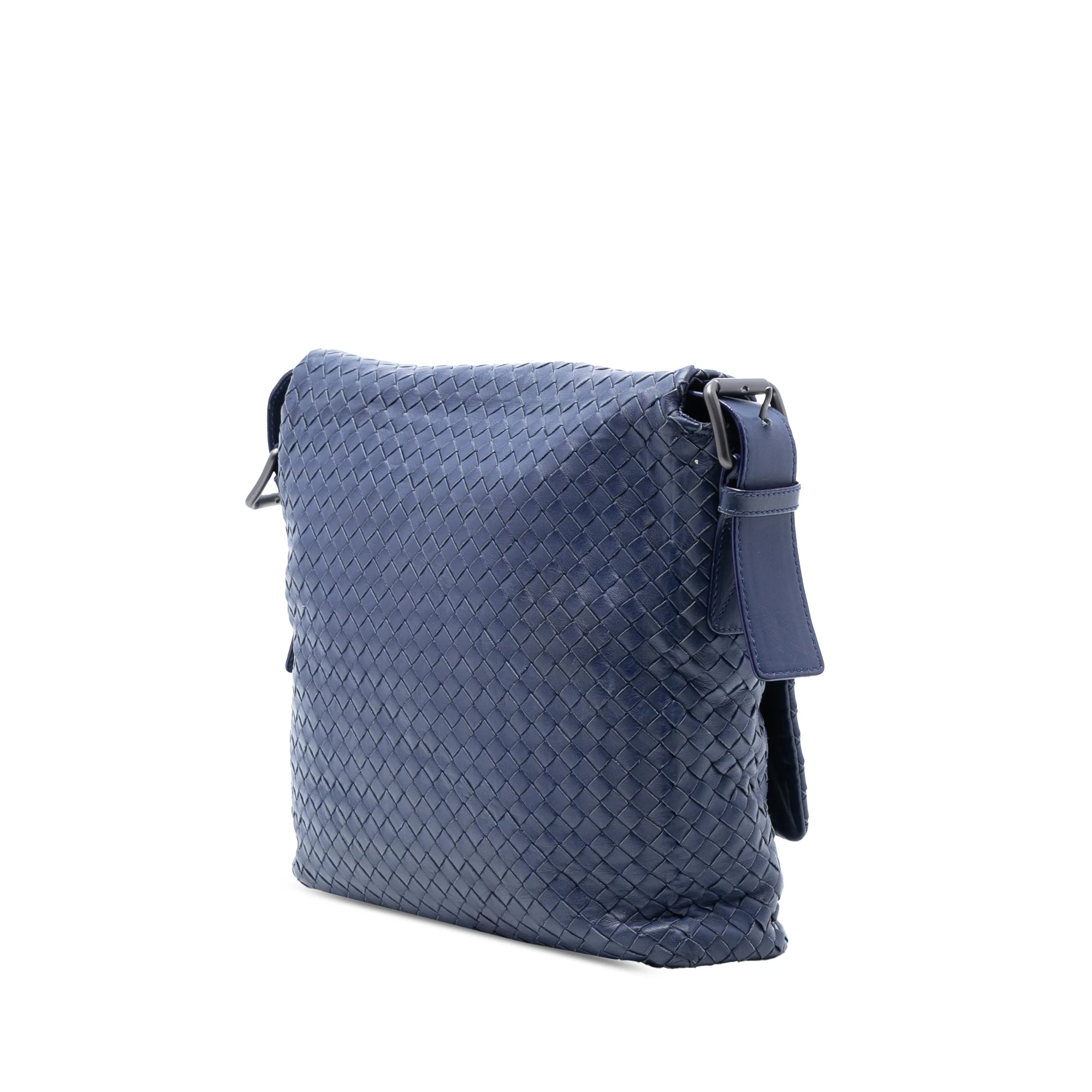 Square Flap Messenger Bag Intrecciato Nappa Medium - Image 2