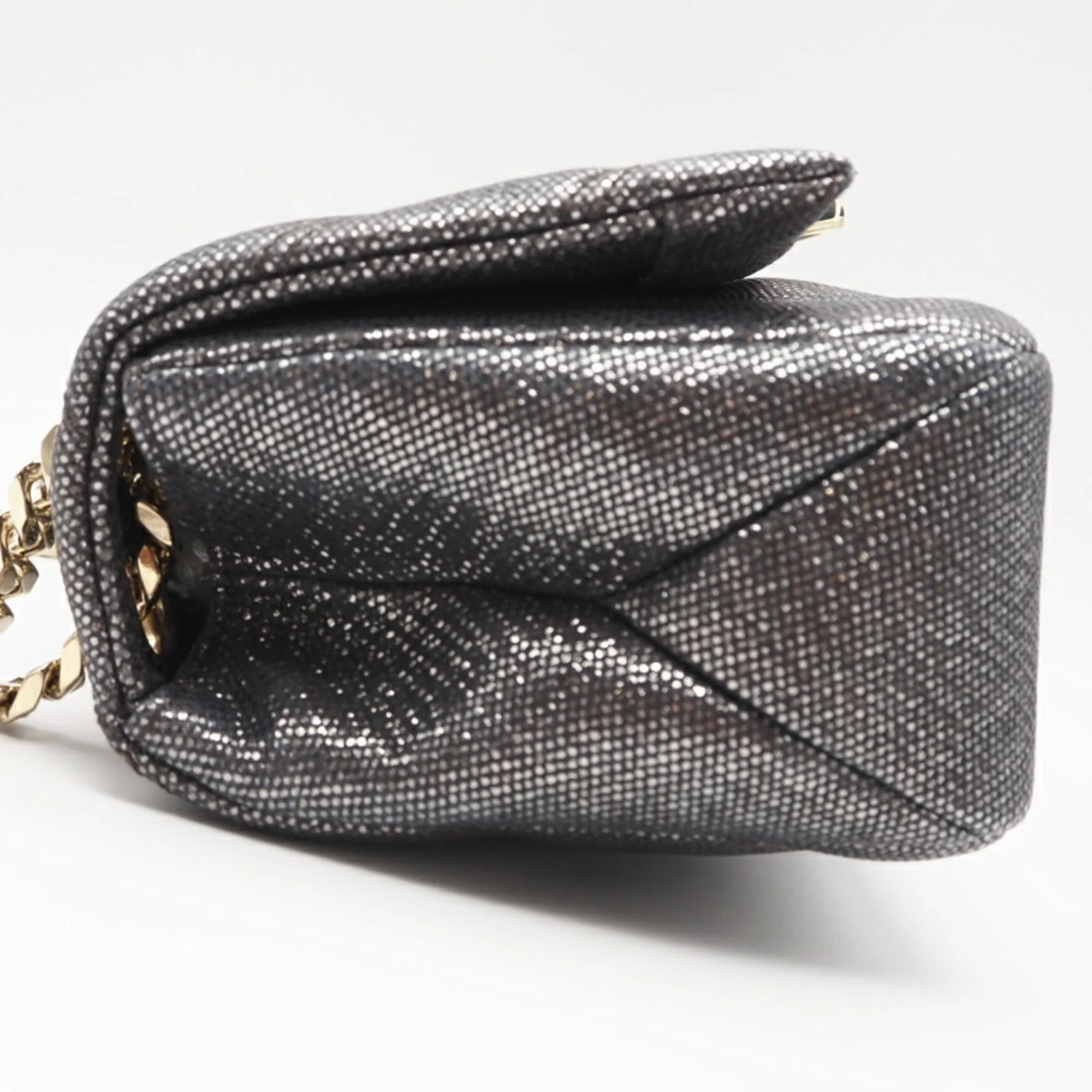 Serpenti Cabochon Shoulder Bag Diagonal Quilted Metallic Karung Small - Image 5