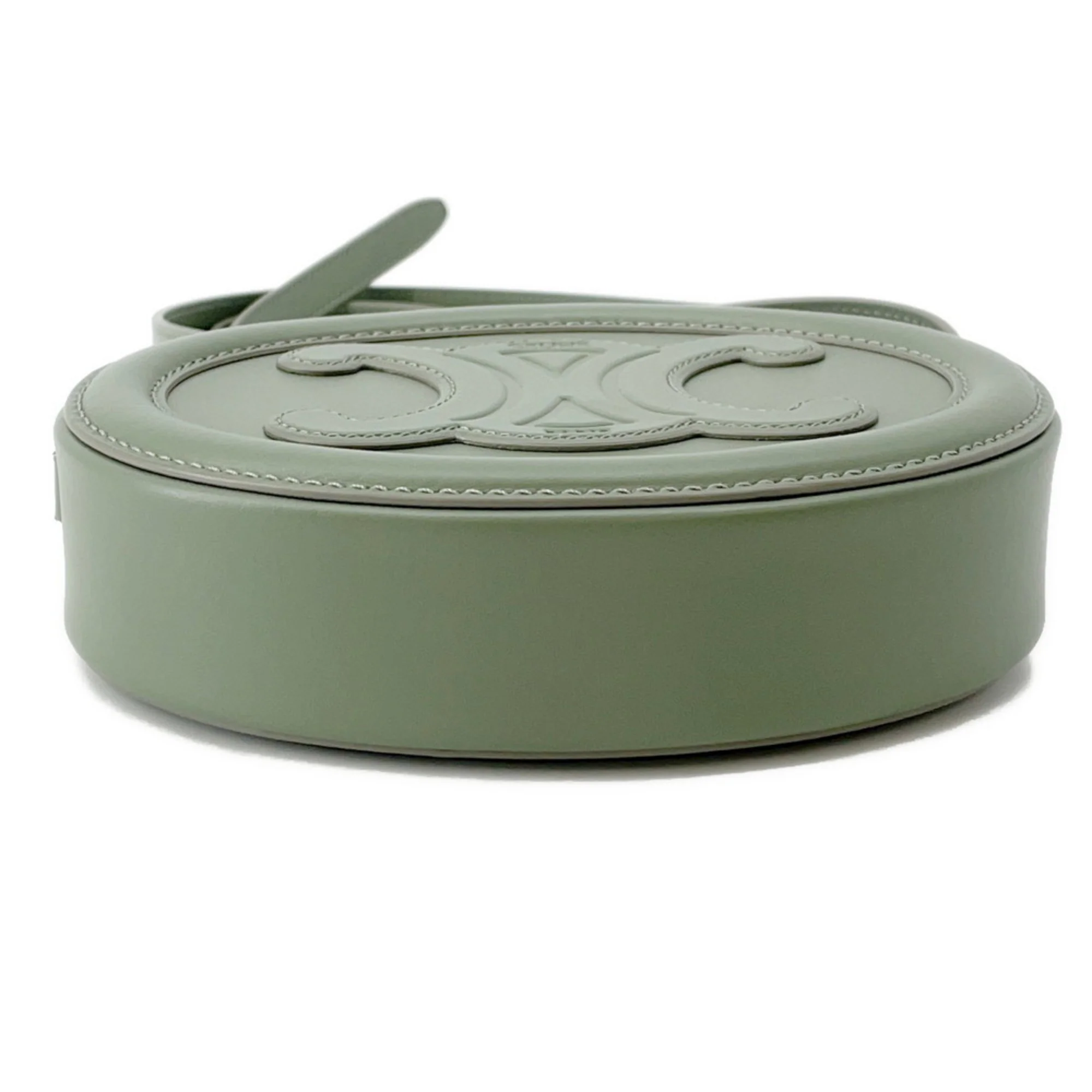 Triomphe Oval Crossbody Bag Leather - Image 3