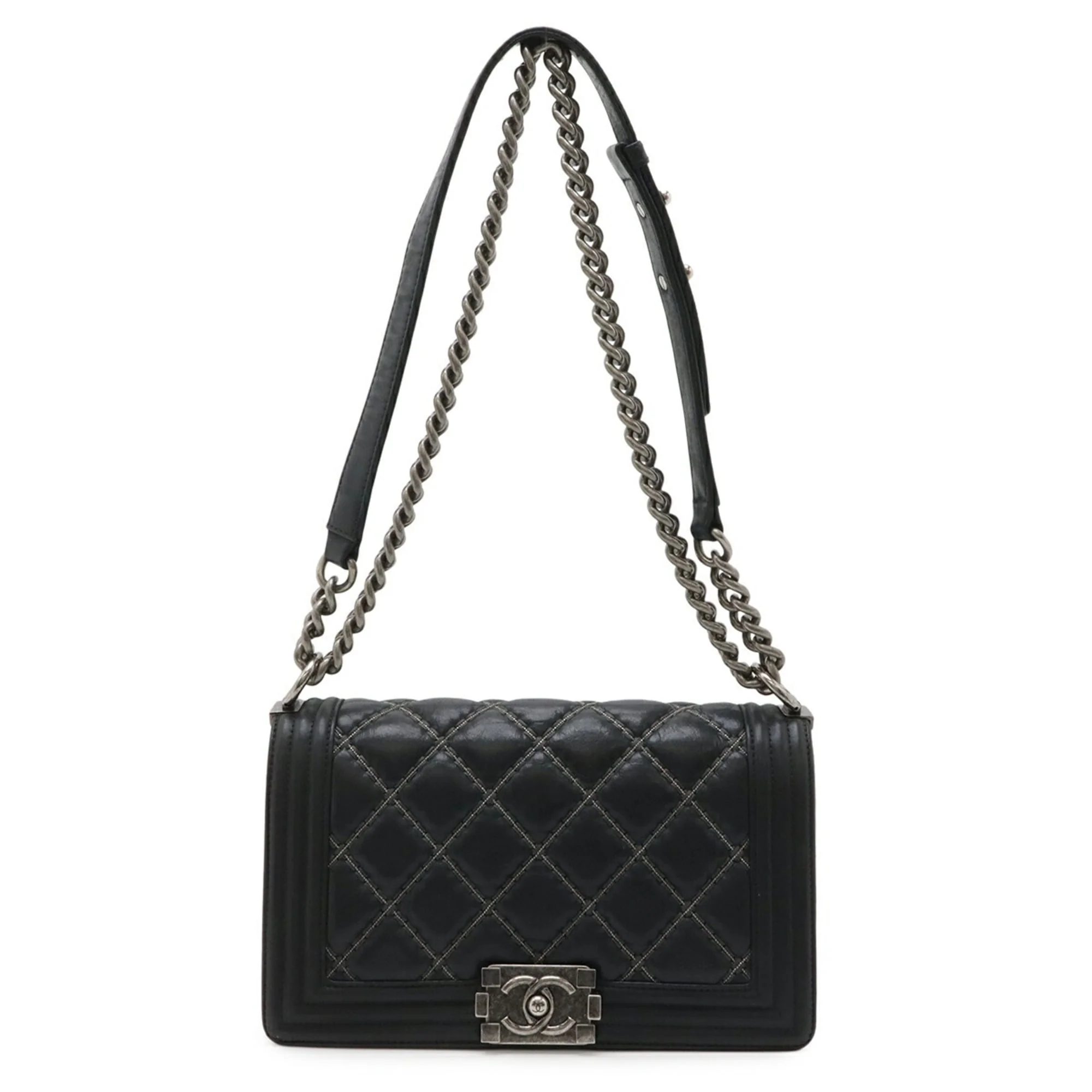 Boy Flap Bag Quilted Calfskin Old Medium