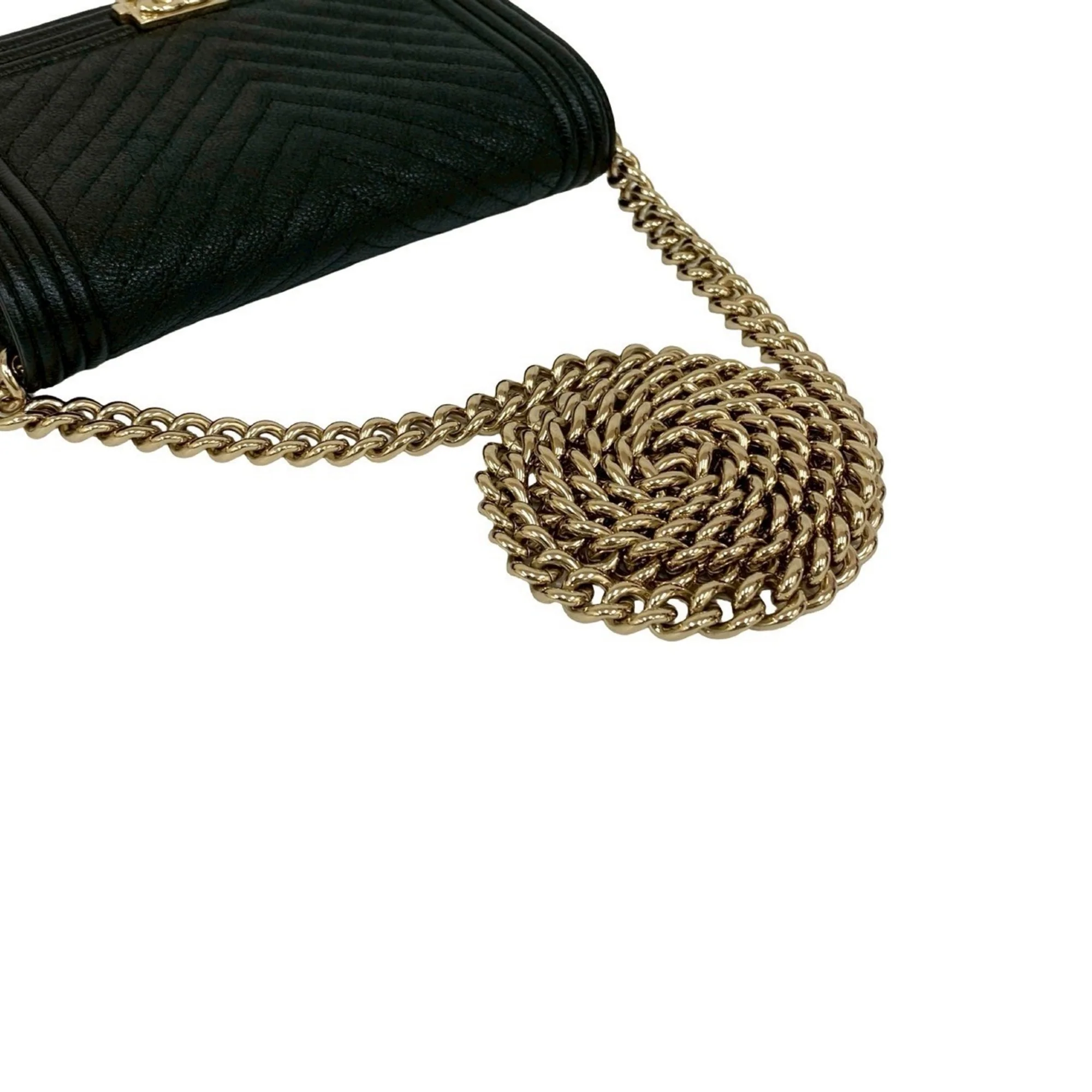 Boy Wallet on Chain Chevron Caviar - Image 4