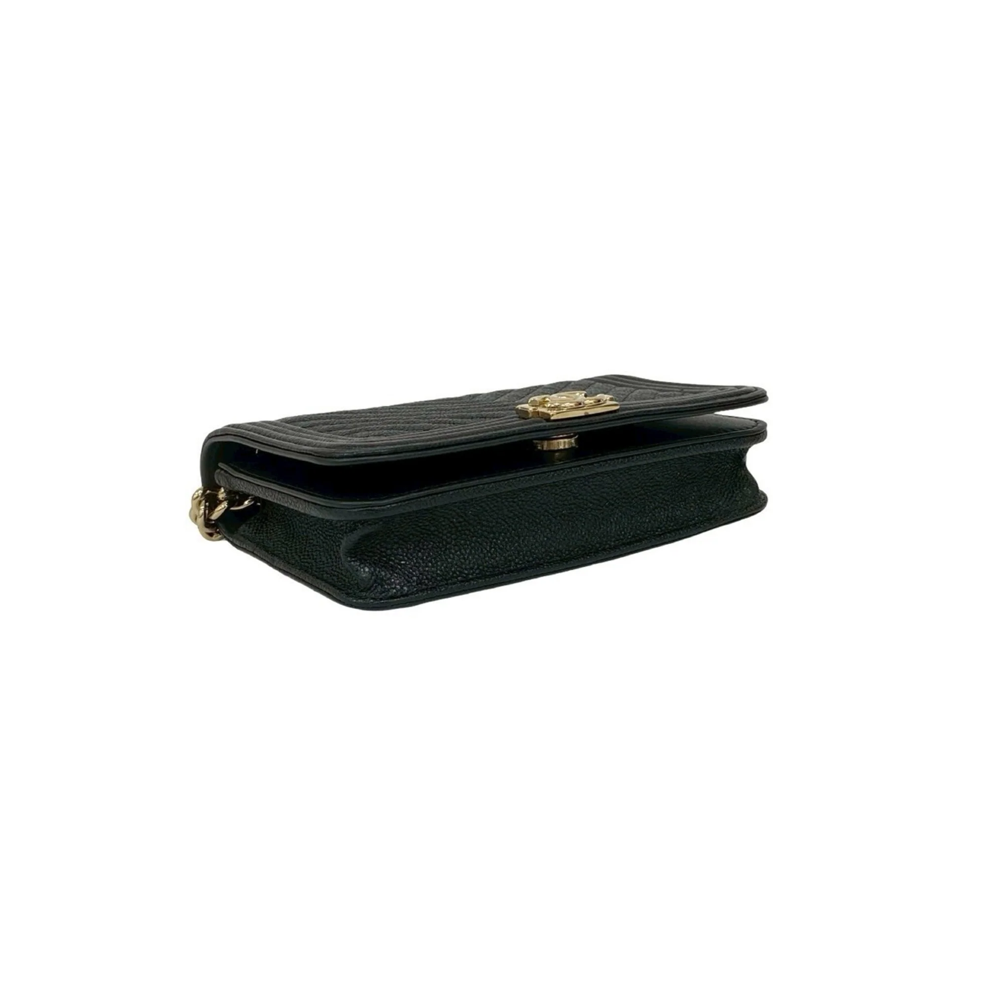 Boy Wallet on Chain Chevron Caviar - Image 7