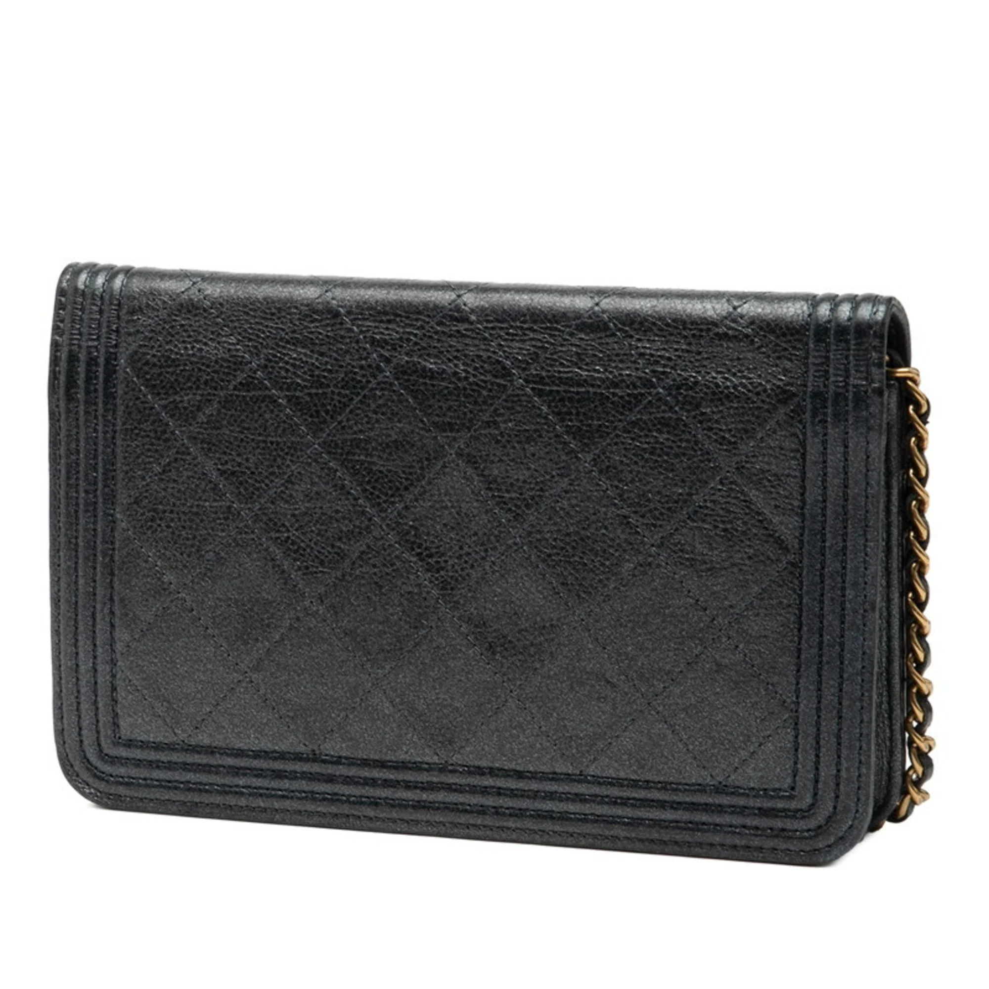 Boy Wallet on Chain Quilted Caviar - Image 2