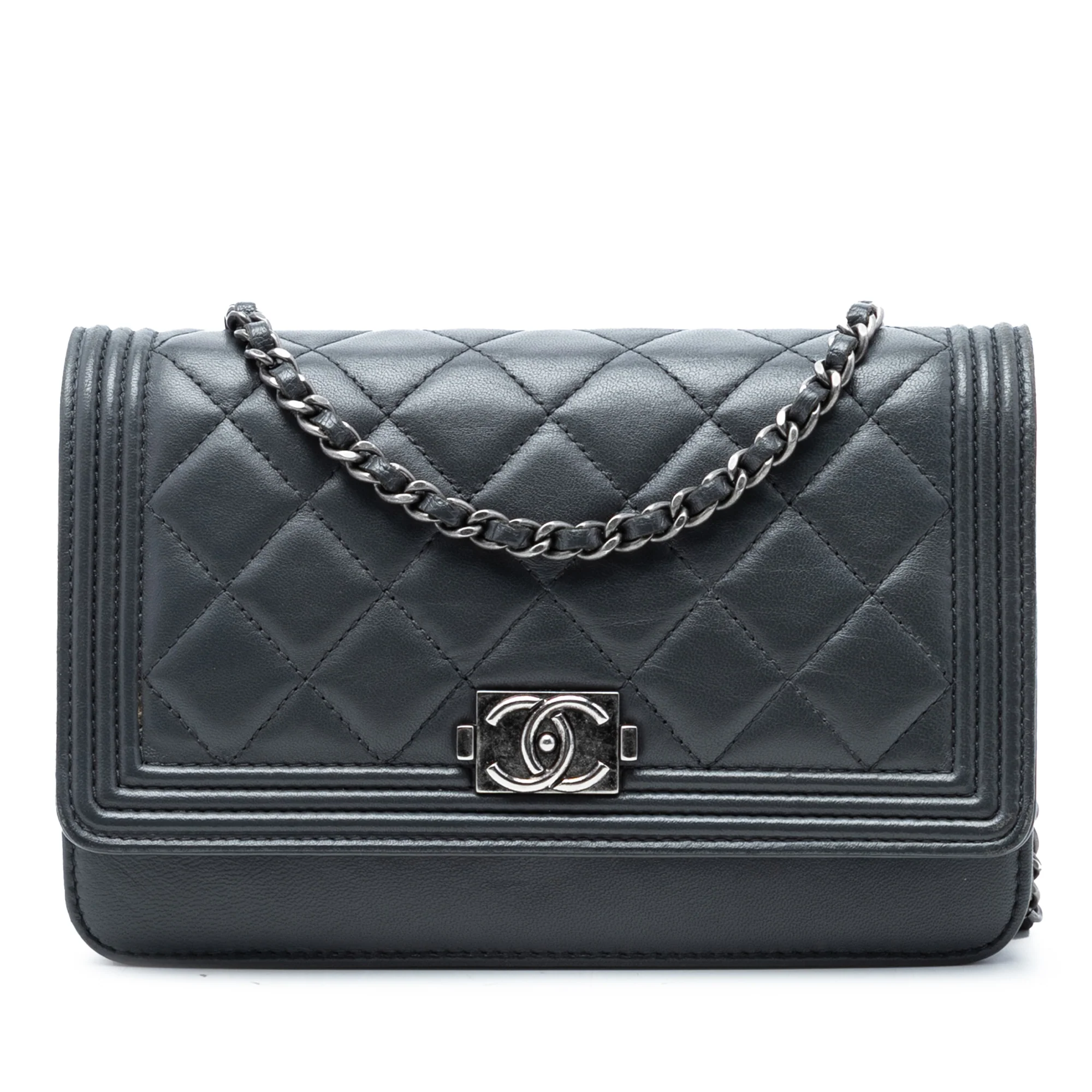 Boy Wallet on Chain Quilted Lambskin