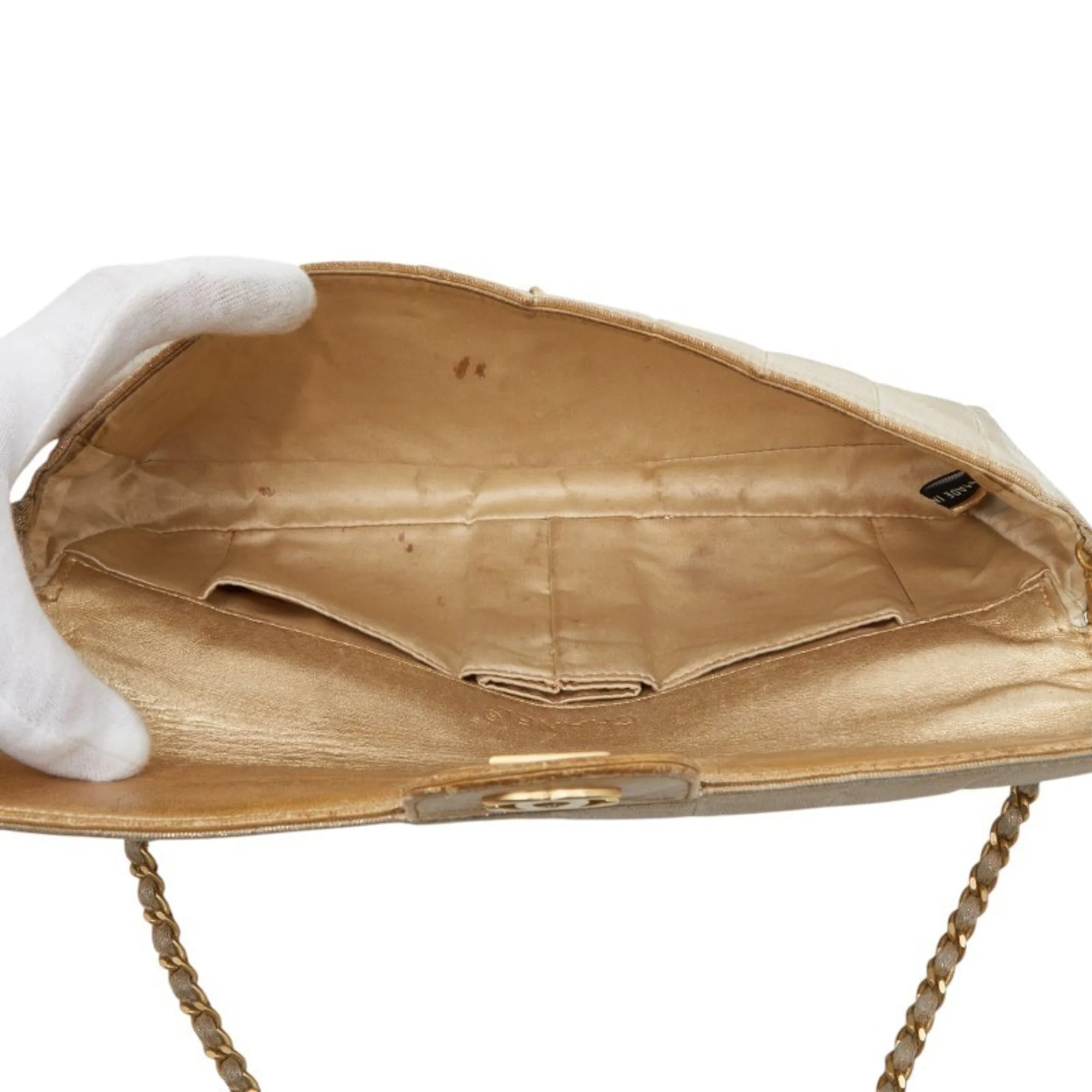 Chocolate Bar Flap Bag Quilted Lambskin East West - Image 9