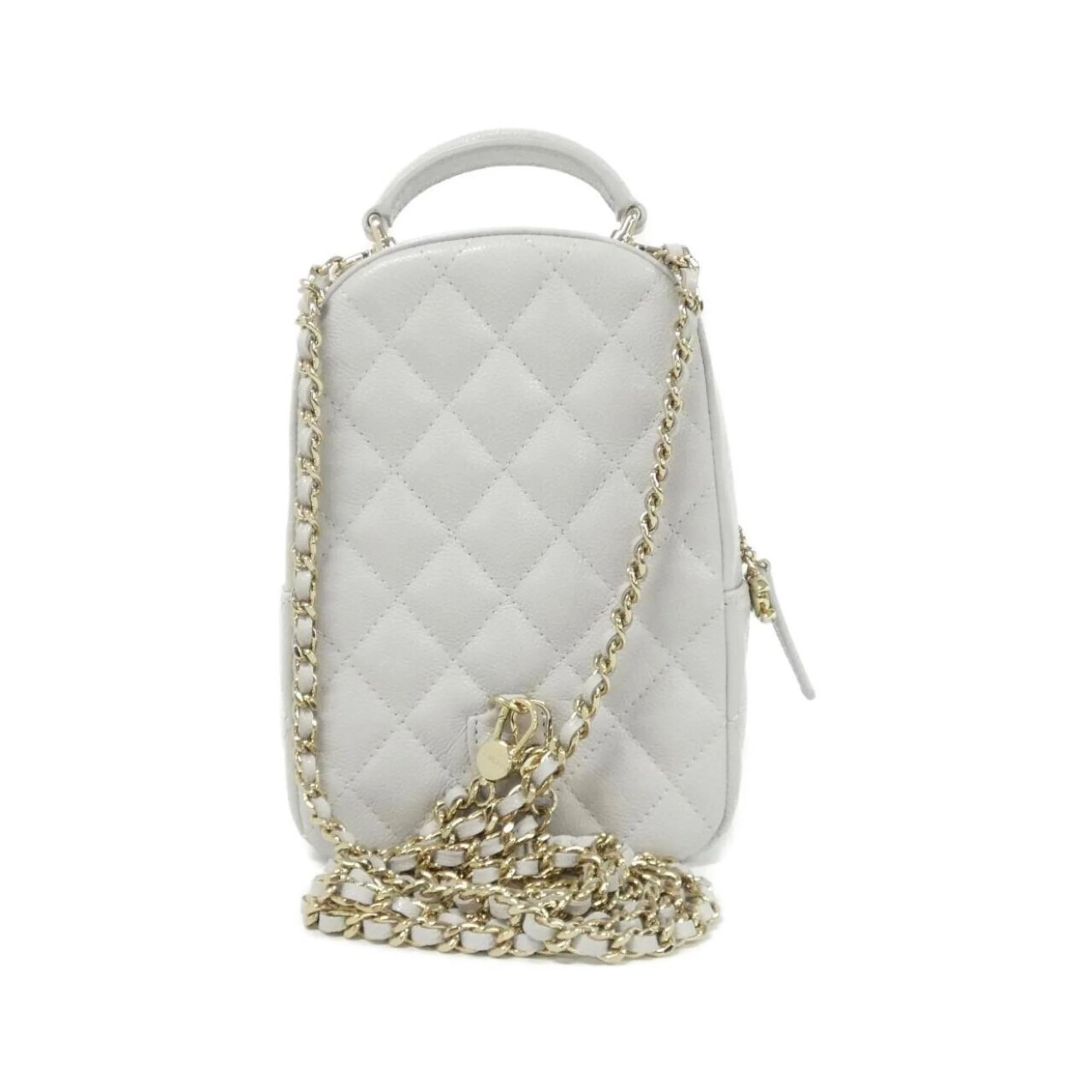 Classic CC Chain Pocket Backpack Quilted Caviar Mini - Image 2