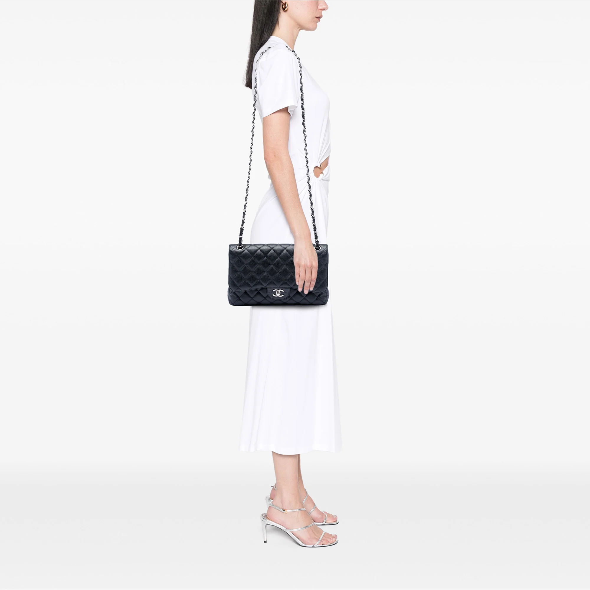 Classic Double Flap Bag Quilted Caviar Jumbo - Image 7