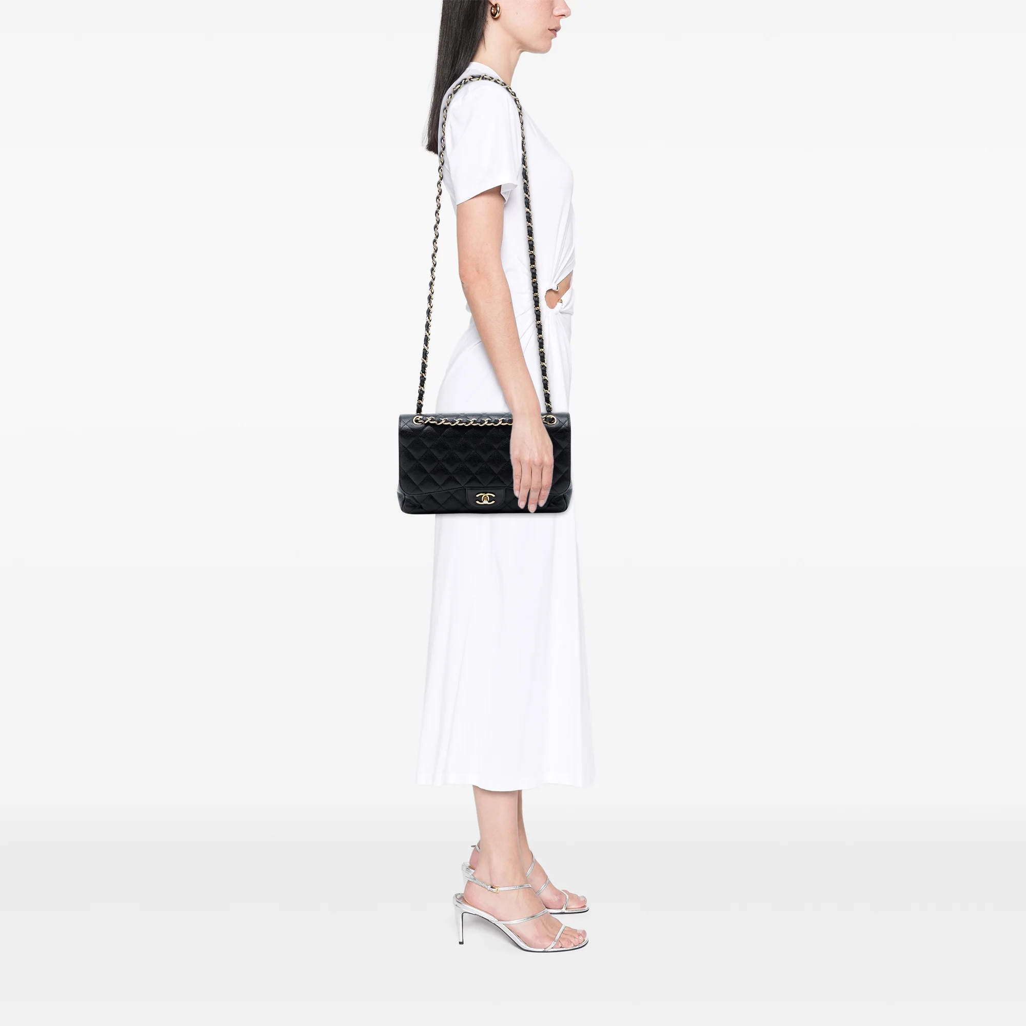 Classic Double Flap Bag Quilted Caviar Jumbo - Image 7
