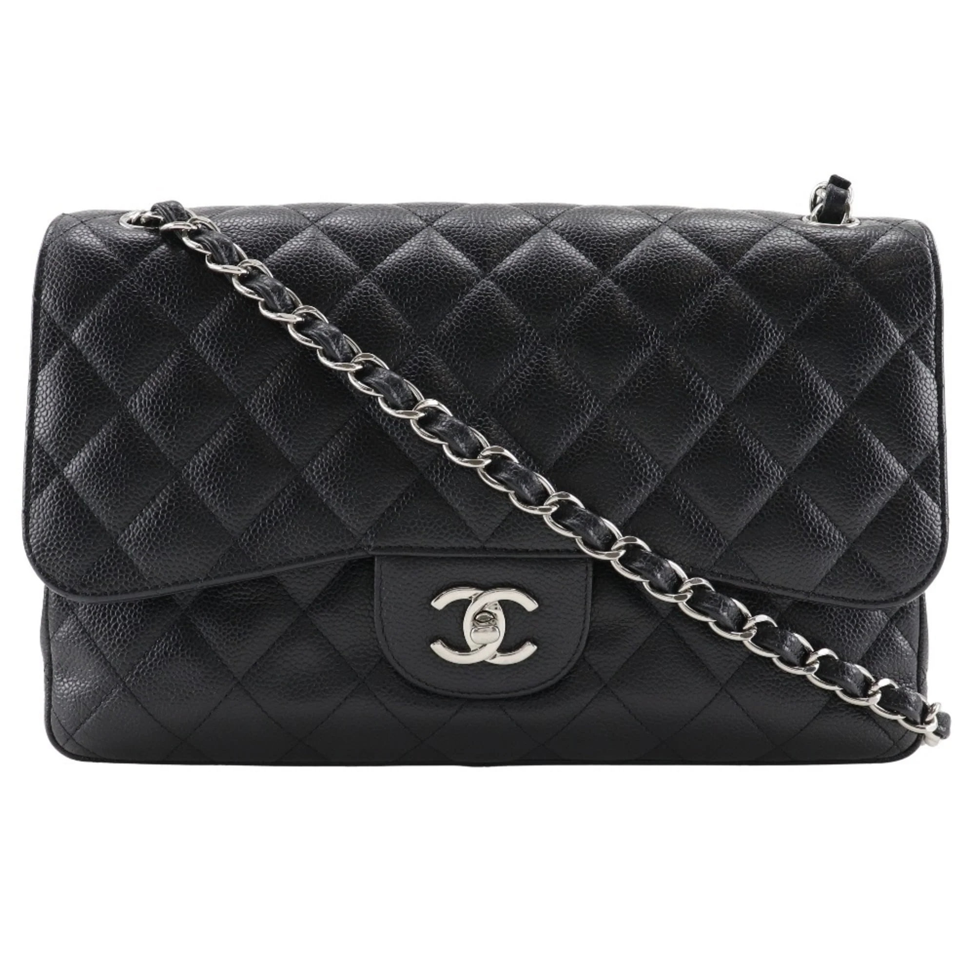 Classic Double Flap Bag Quilted Caviar Jumbo